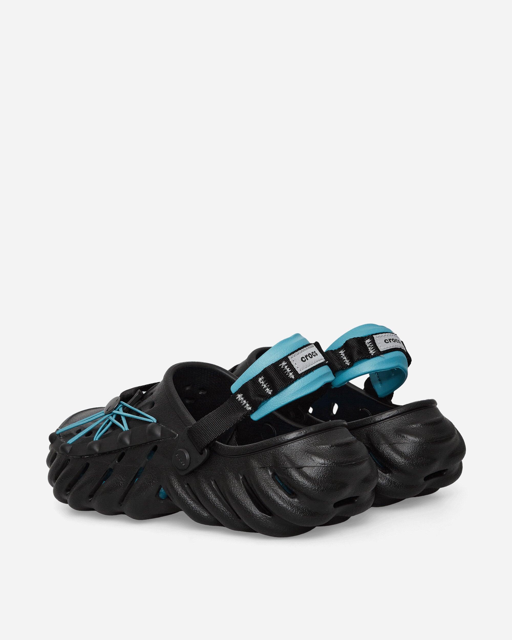 ECHO REFLECTIVE LACES Crocs Clog Unisex Black wi/Teal Accents and Bungee Lacing Dark Teal Crocs Buy Crocs Echo Reflective Laces Clog  main image 4