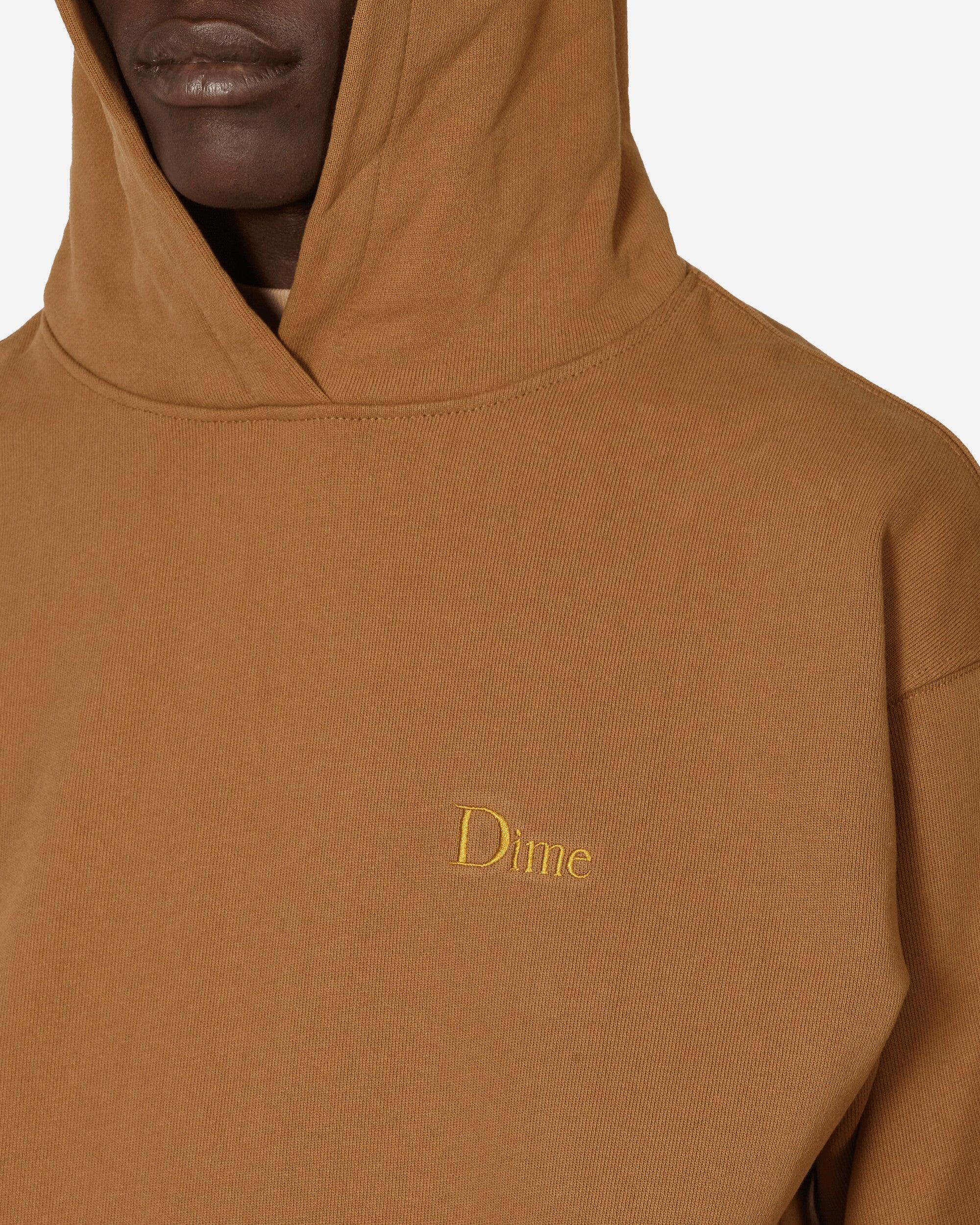 Dime Classic Small Logo Hooded Sweatshirt Cappuccino in Natural