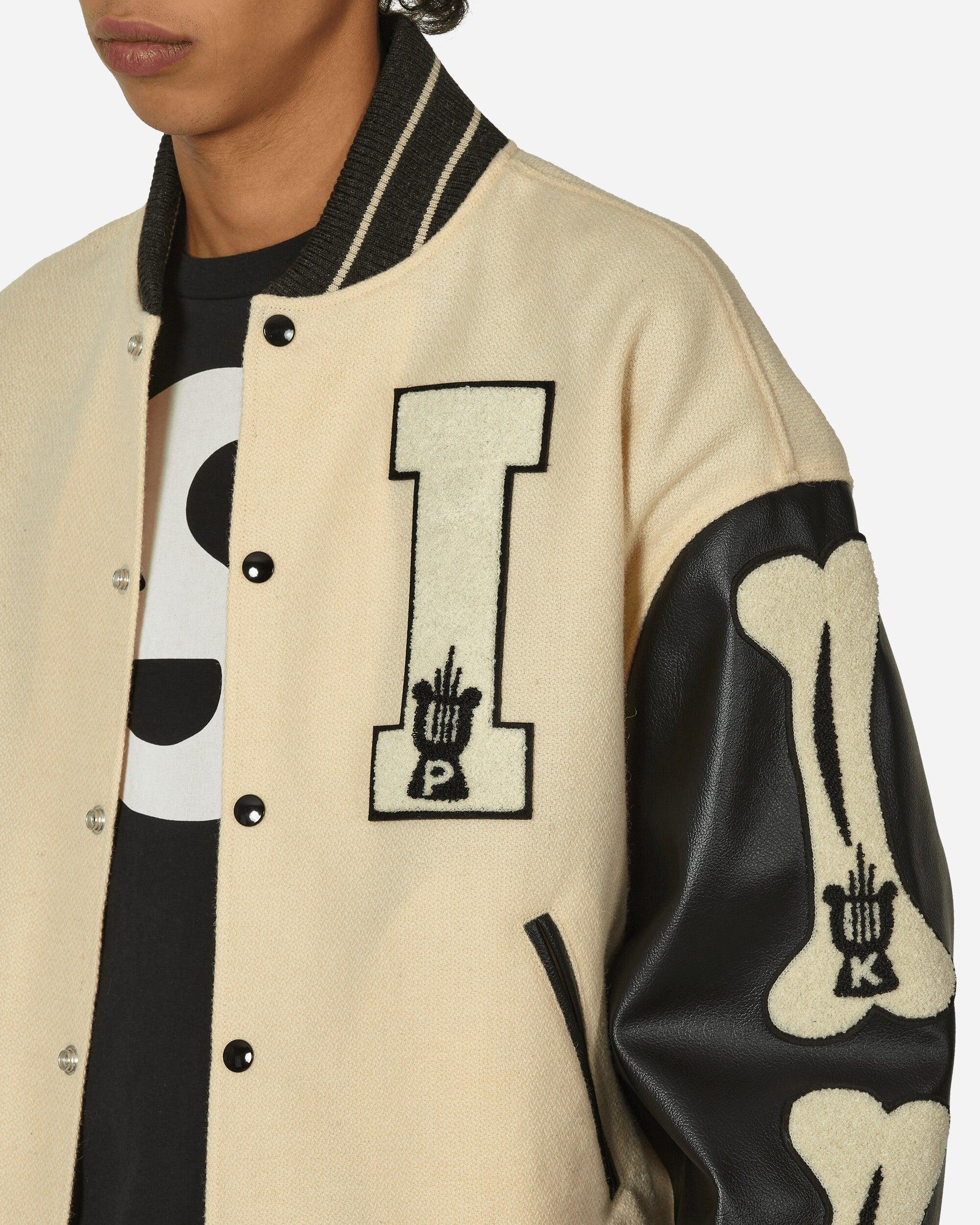 Kapital Wool I-Five Varsity Jacket Ecru in Natural for Men