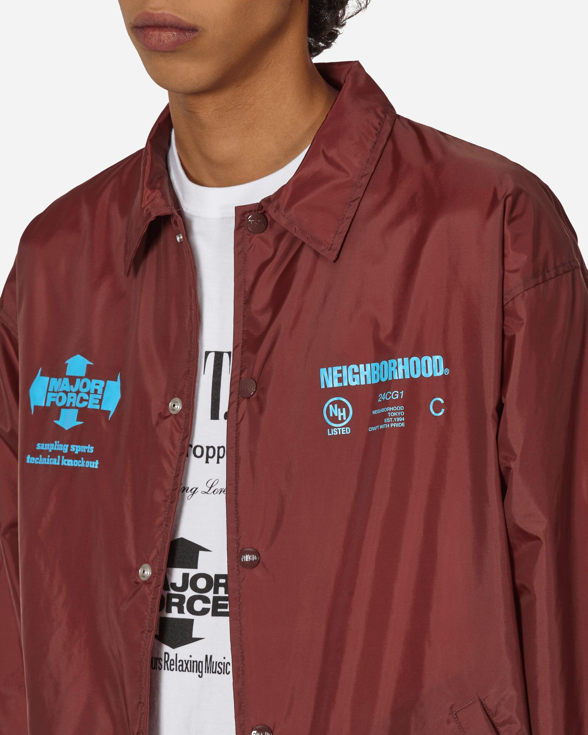 Neighborhood Major Force Windbreaker Jacket Burgundy in Red Neighborhood Major Force Windbreaker Jacket Burgundy in Red
