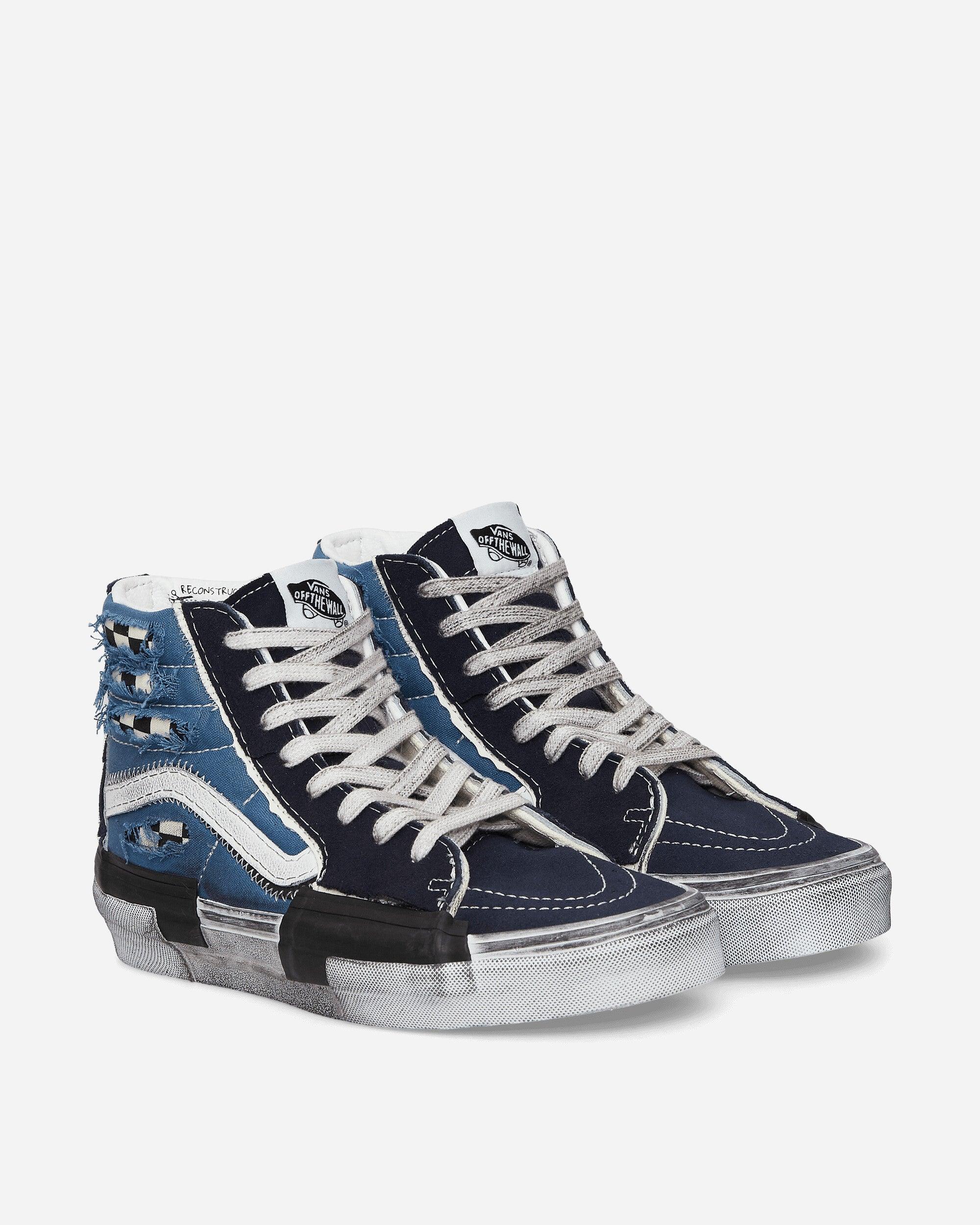 スニーカー ^VANS^ Skate High Reconstruct Stressed Check Navy VN0005UKNG Vans Sk8-hi Reconstruct Stressed Check Sneakers Navy in Blue