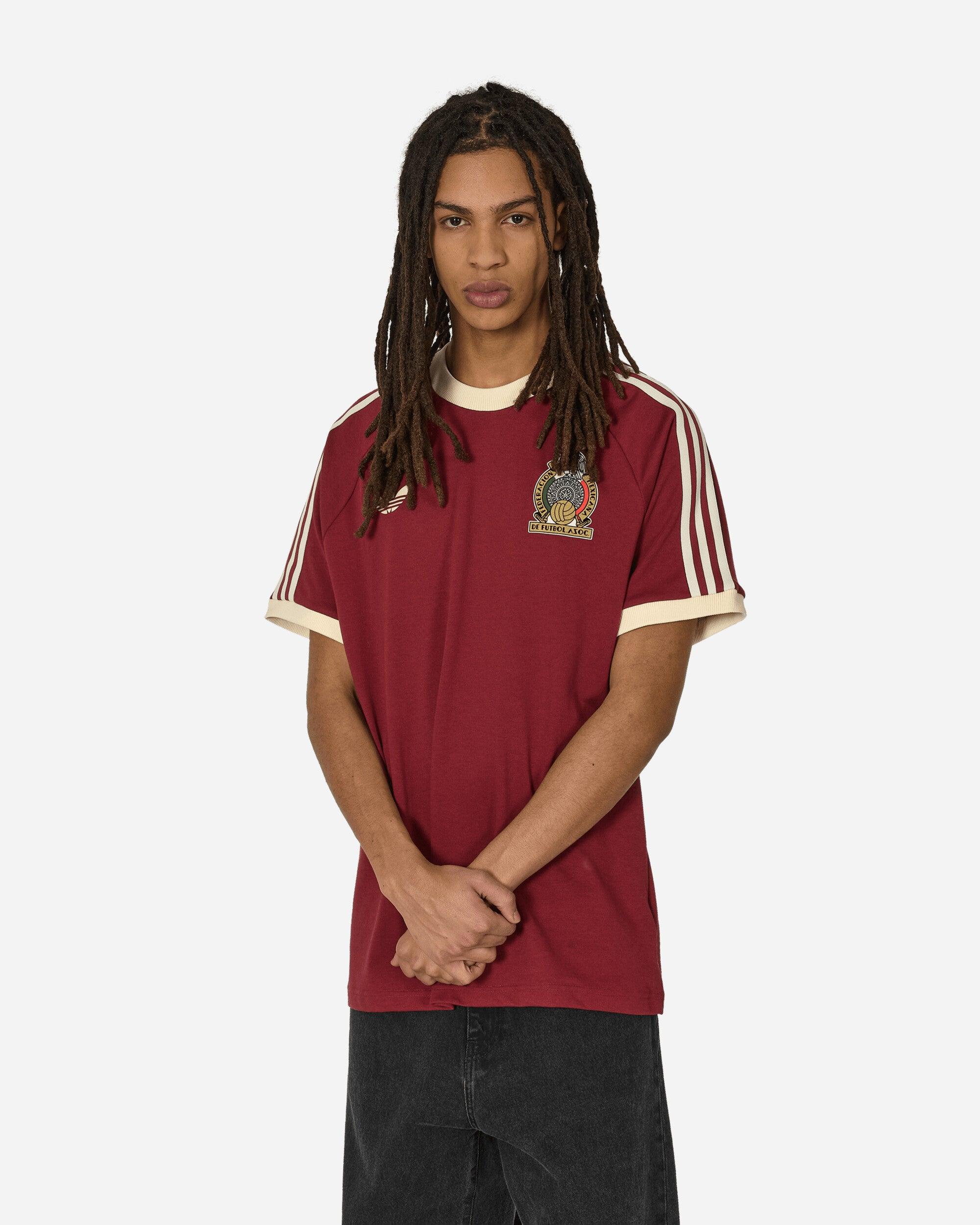 adidas Mexico Adicolor 3 stripes T shirt Noble Maroon in Red for Men Lyst UK