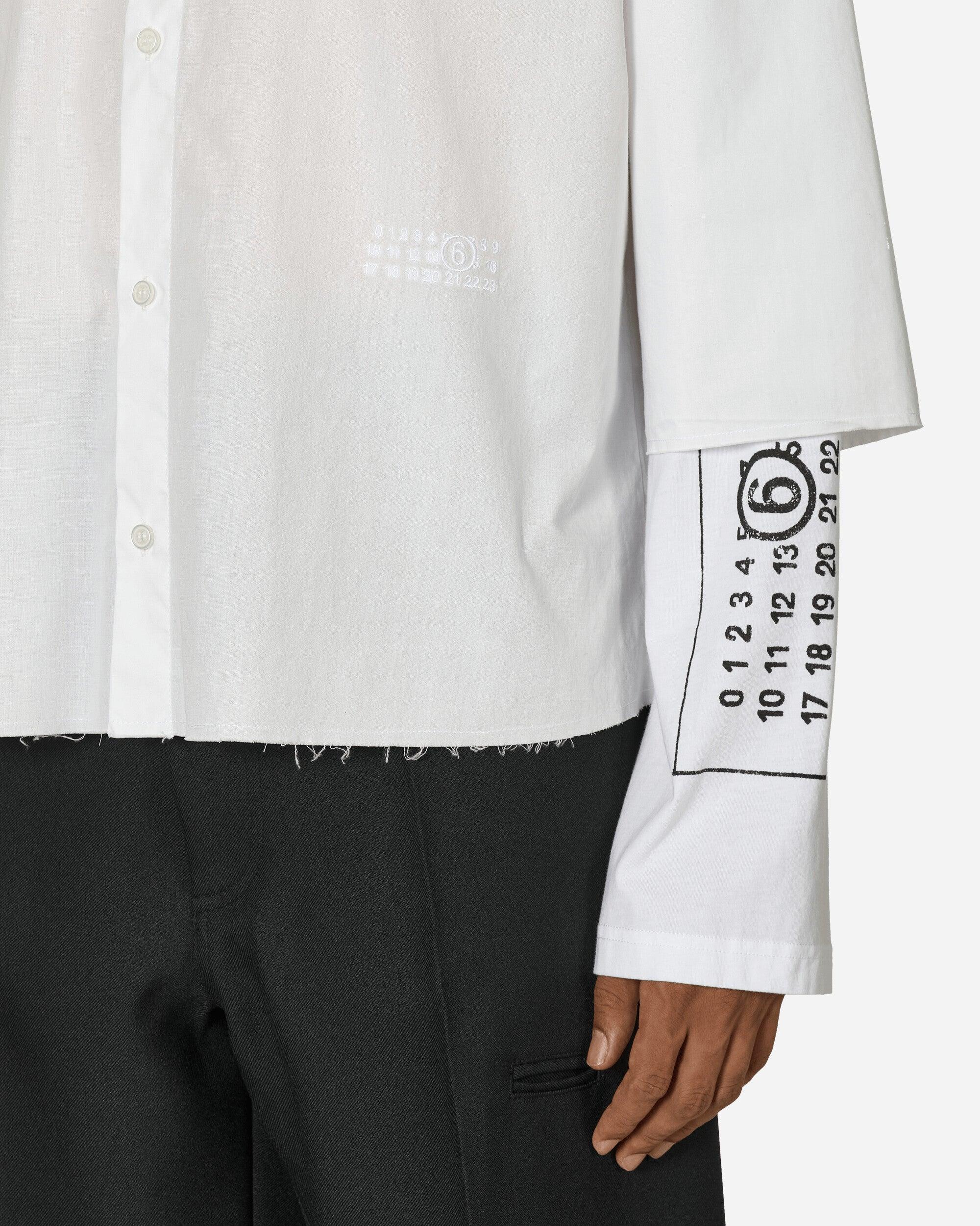 MM6 by Maison Margiela Double Sleeve Layer Shirt in White for Men 