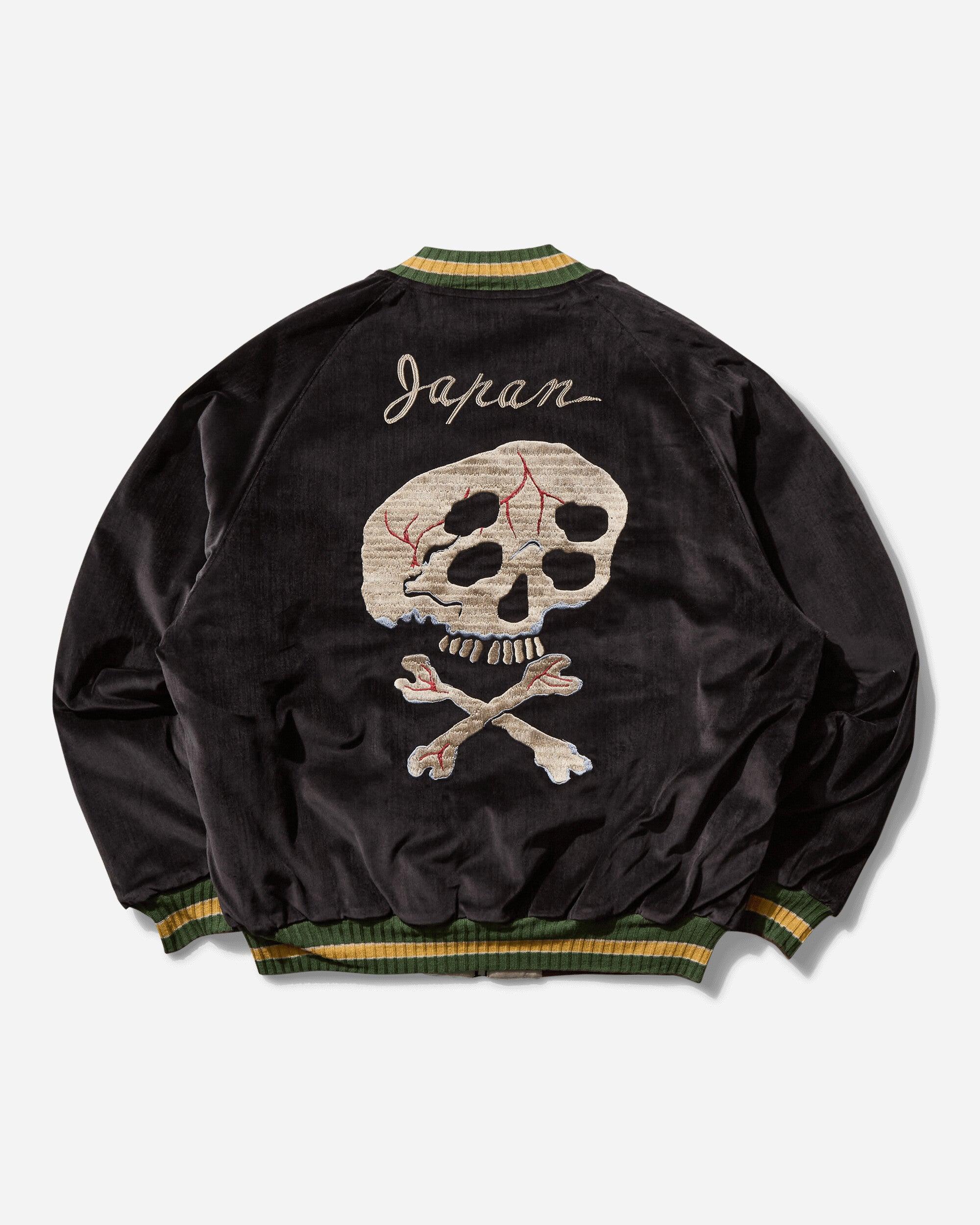 Kapital S Sulfur Dyed Velvet Souvenir Jacket (Rainskull) in Black