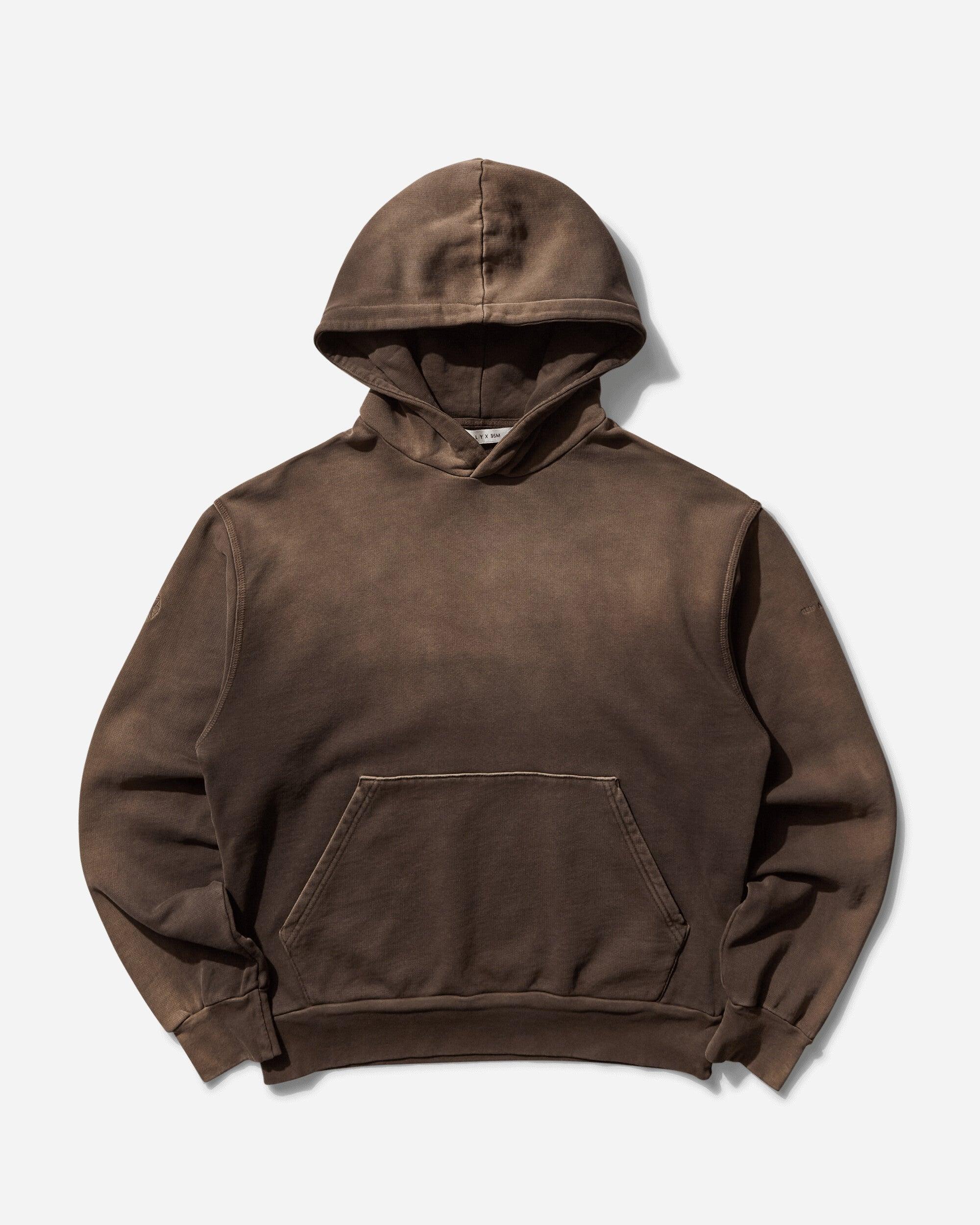 1017 ALYX 9SM Garment Dye Boxy Hoodie Washed in Brown for Men 