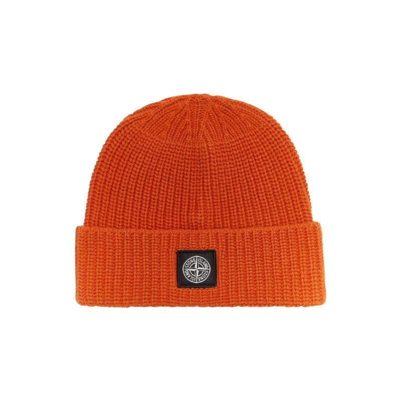 Stone Island Beanie in Orange for Men 
