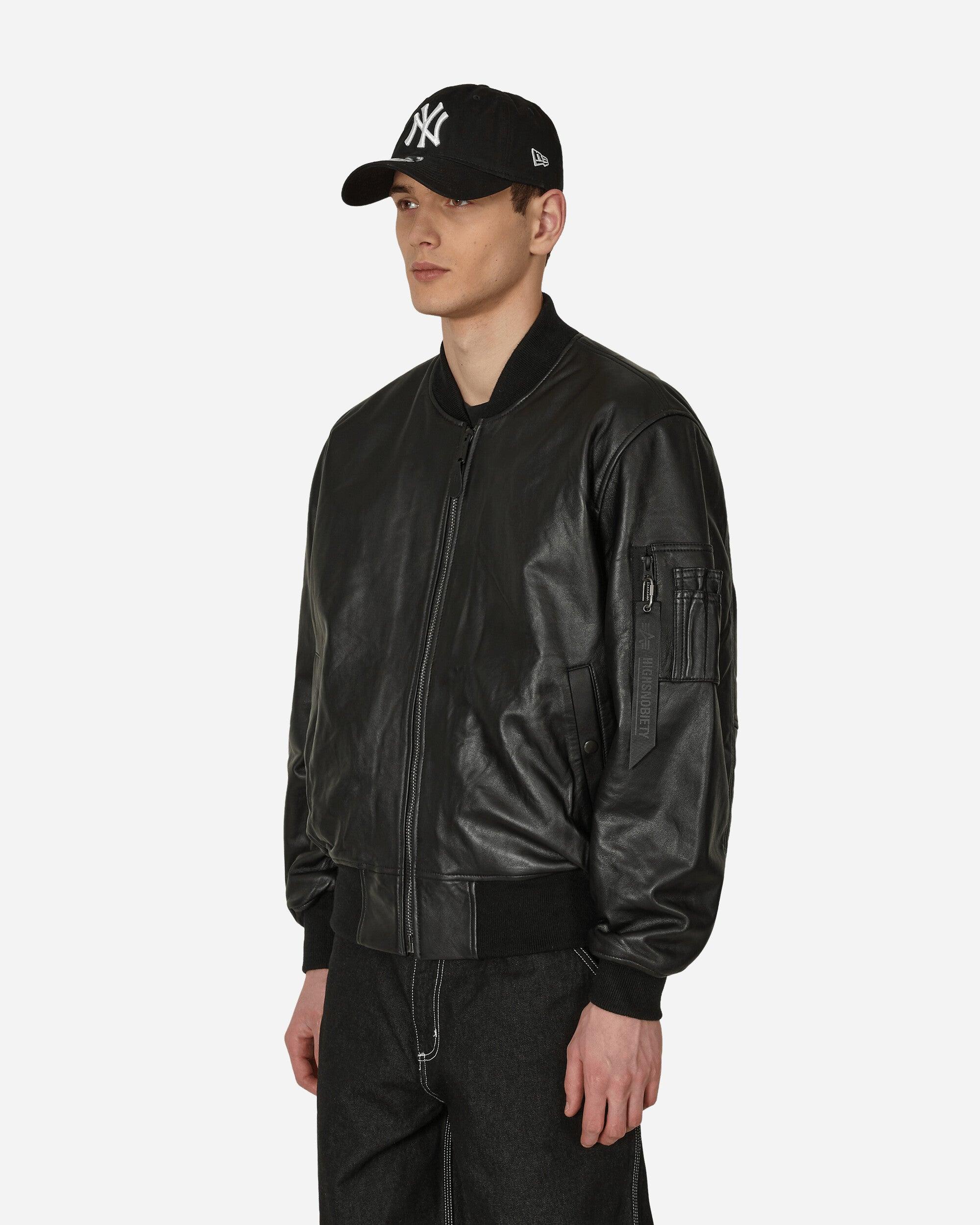 Alpha Industries Highsnobiety Ma-1 Heritage Leather Bomber Jacket in Black  for Men | Lyst