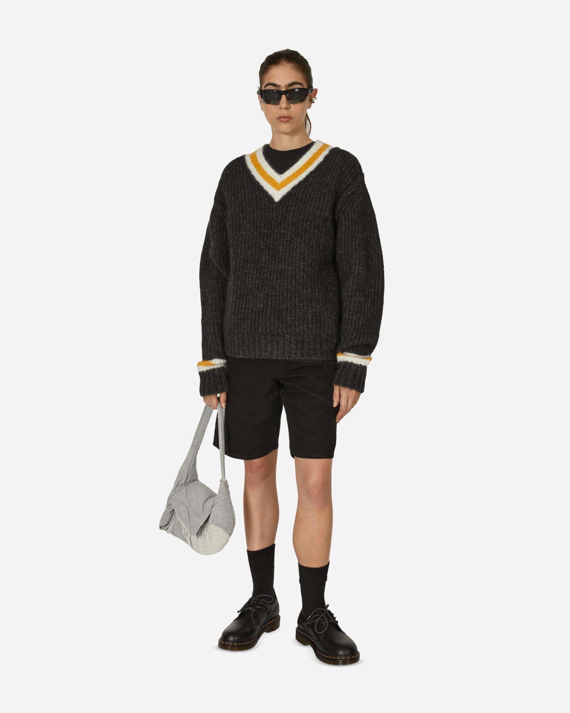 Stussy Mohair Tennis Sweater Charcoal in Black | Lyst