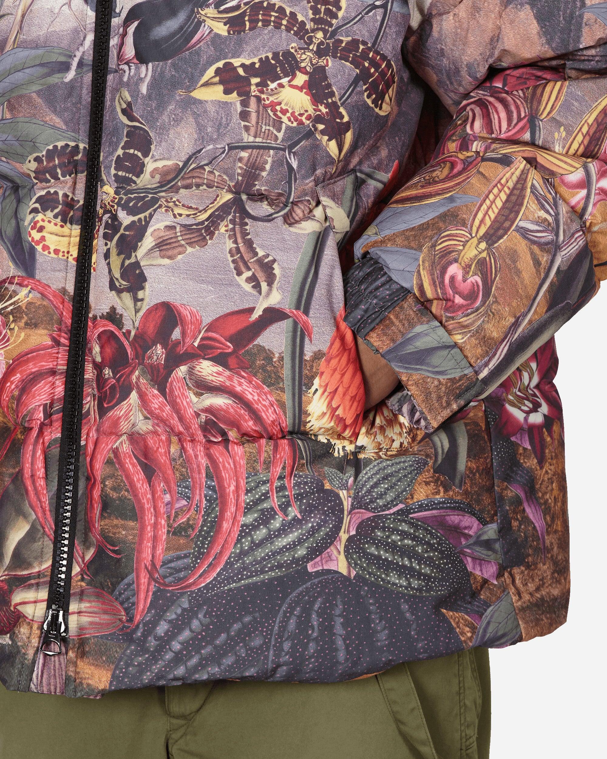 Dries Van Noten Botanical Landscape Puffer Jacket in Red for