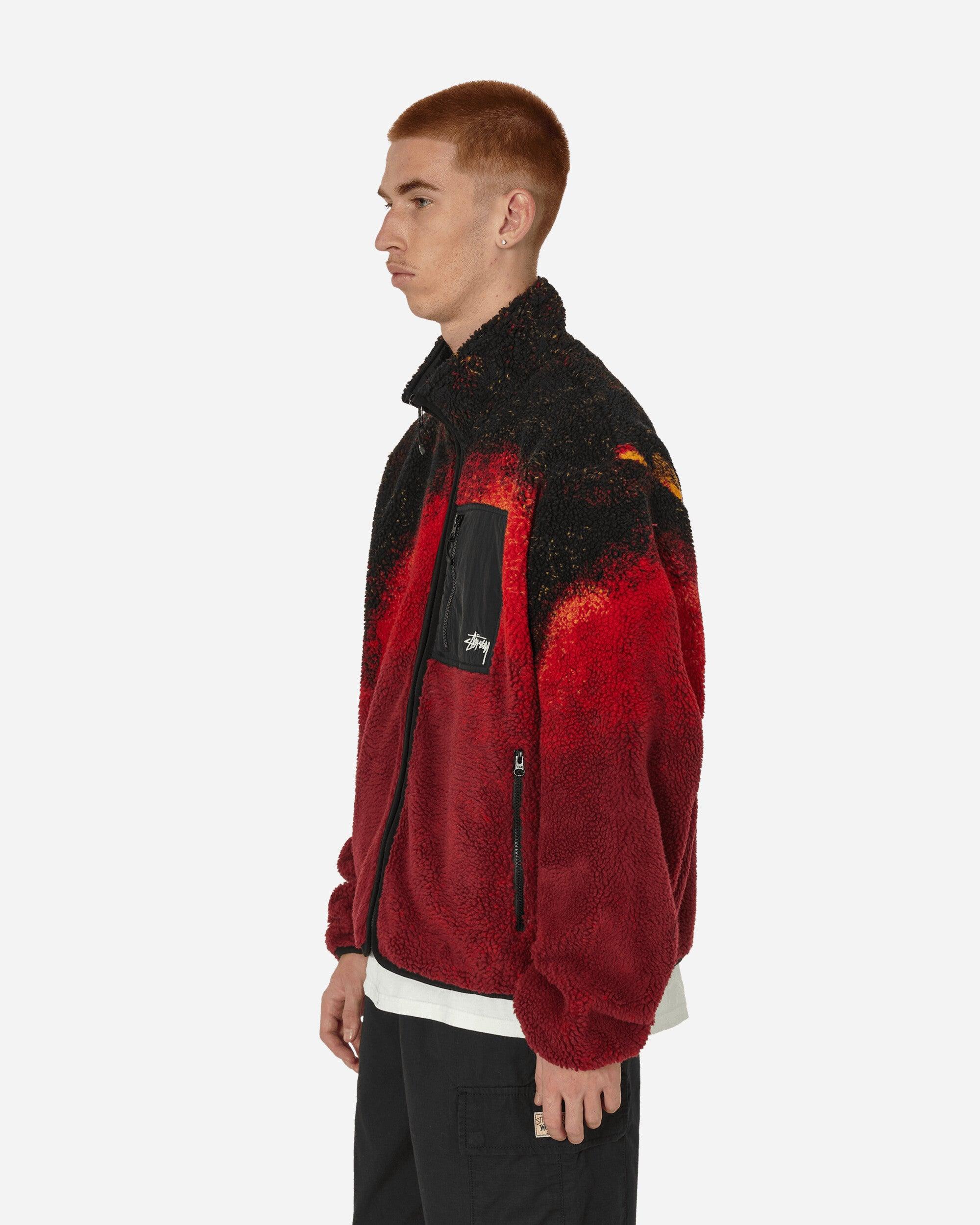 Stussy Sherpa Reversible Jacket Lava in Red for Men | Lyst