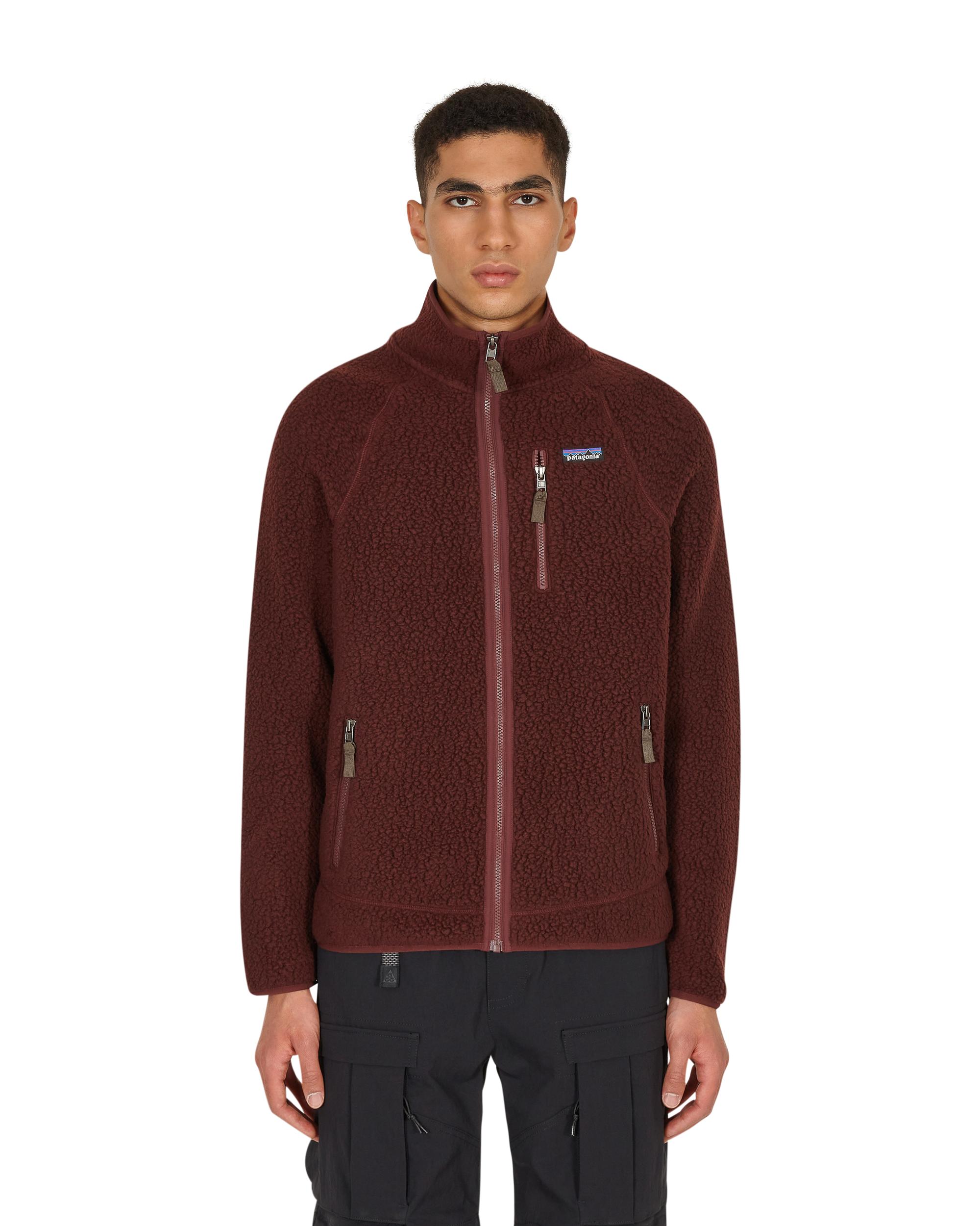 red and black fleece jacket