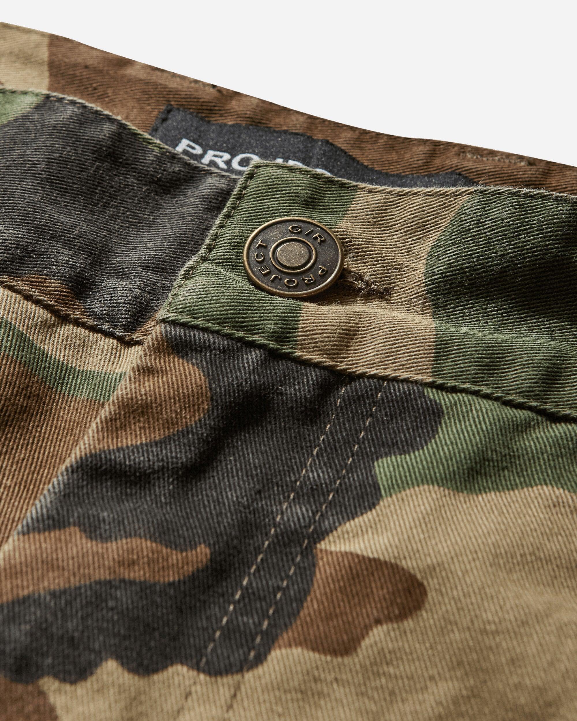 PROJECT G/R Layered Skirt Cargo Shorts Camo in Green for Men