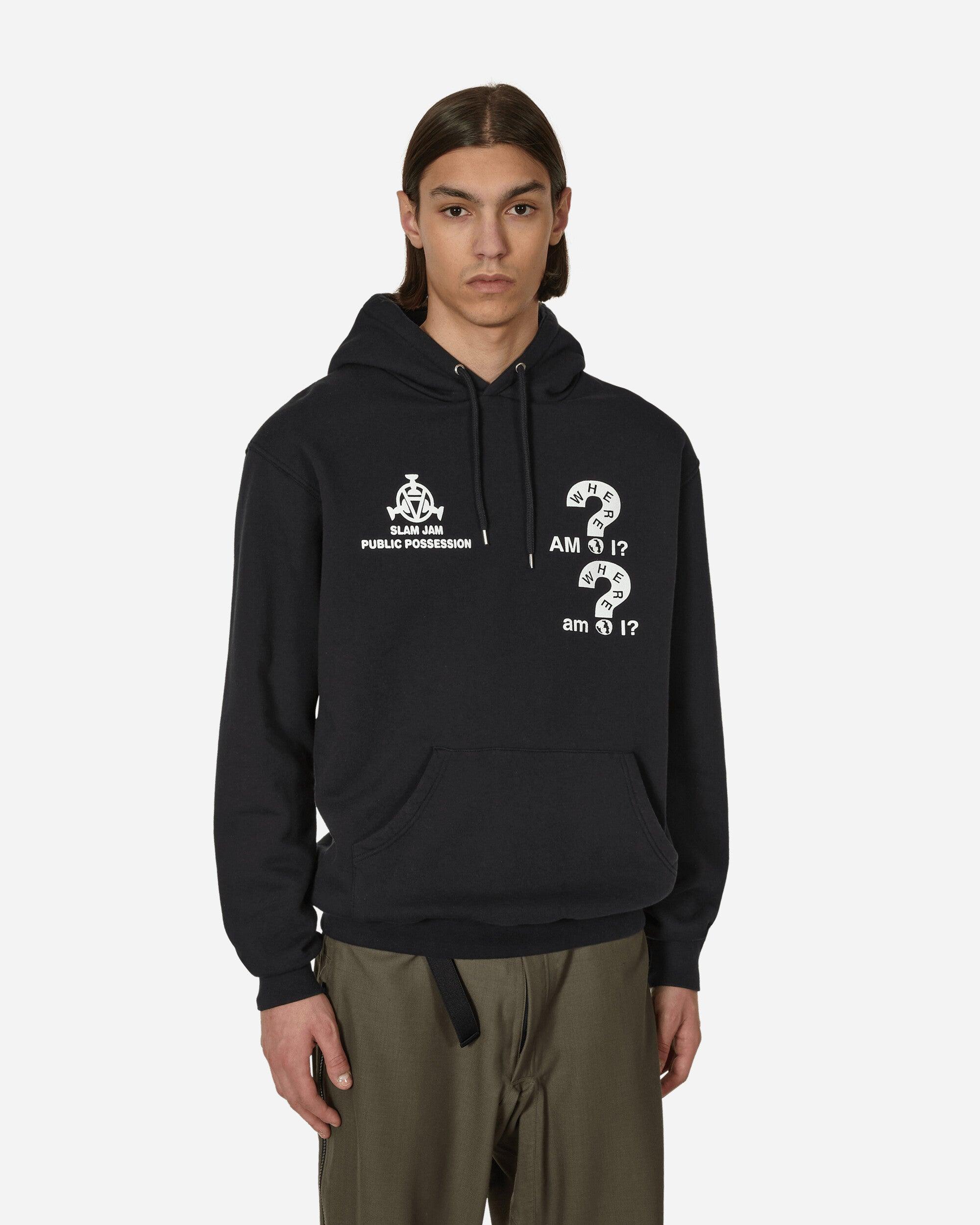 Public Possession Slam Jam Where Am I Hooded Sweatshirt in Black for Men Lyst UK
