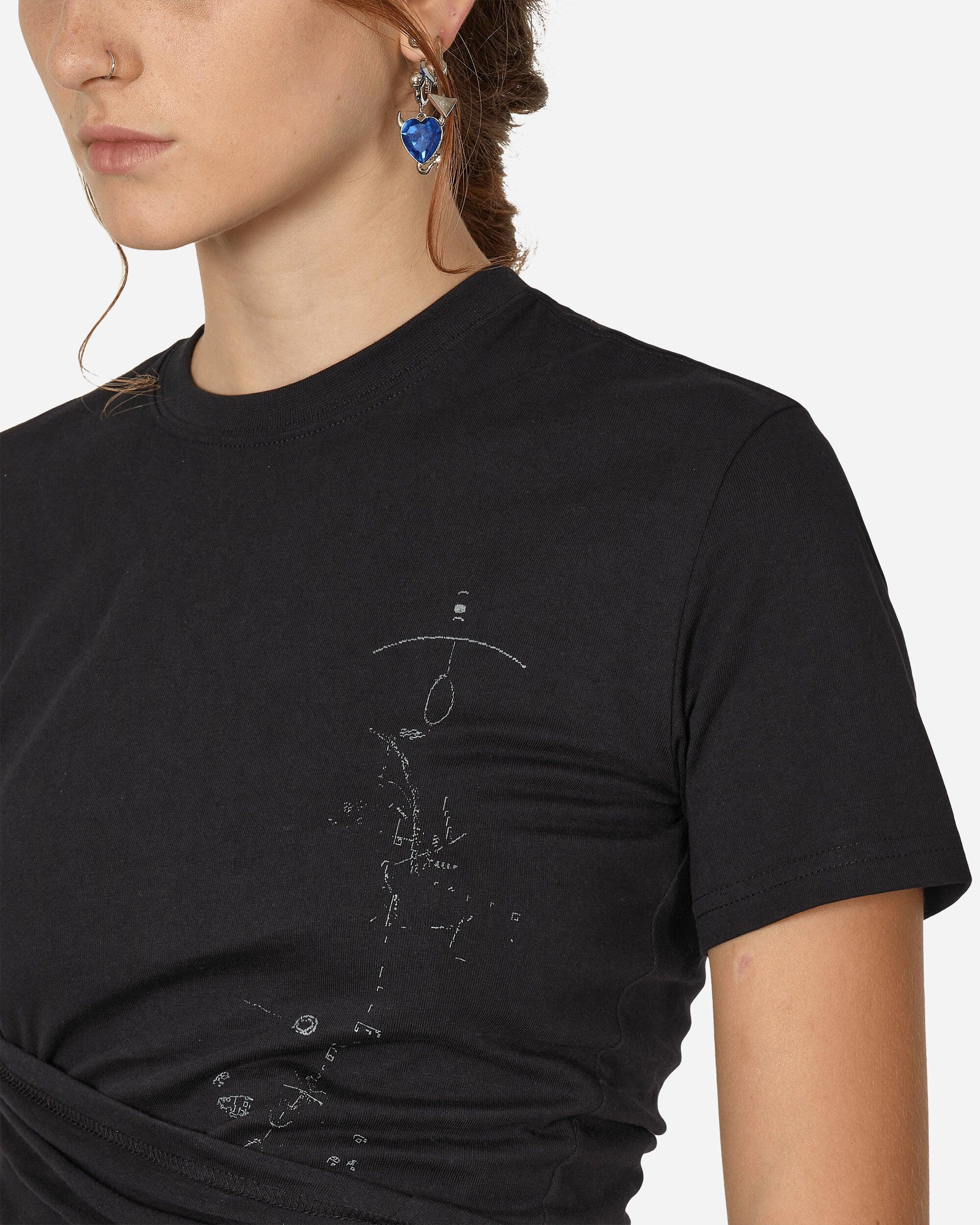 Hyein Seo Twisted T-shirt in Black | Lyst