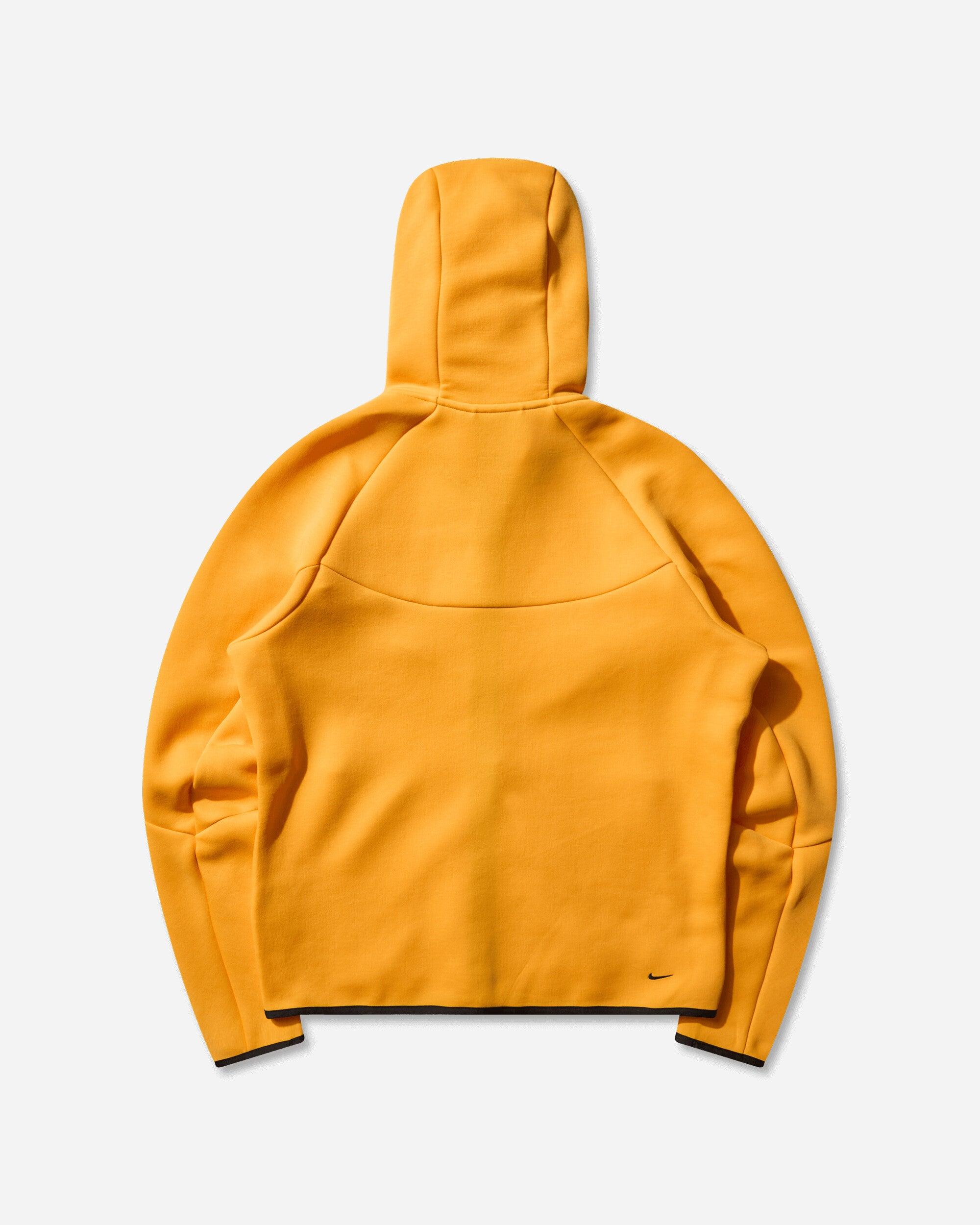 orange tech fleece hoodie