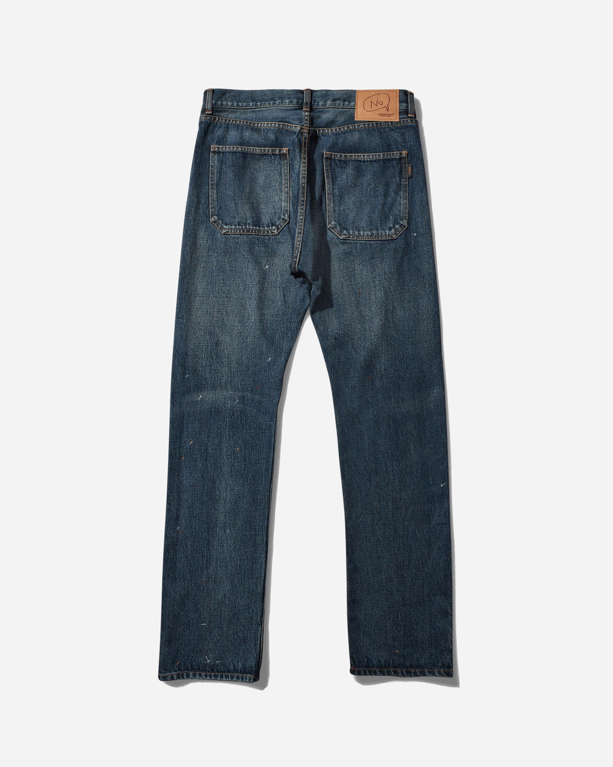Undercover S Cross Embroidery Distressed Denim Pants Light in Blue
