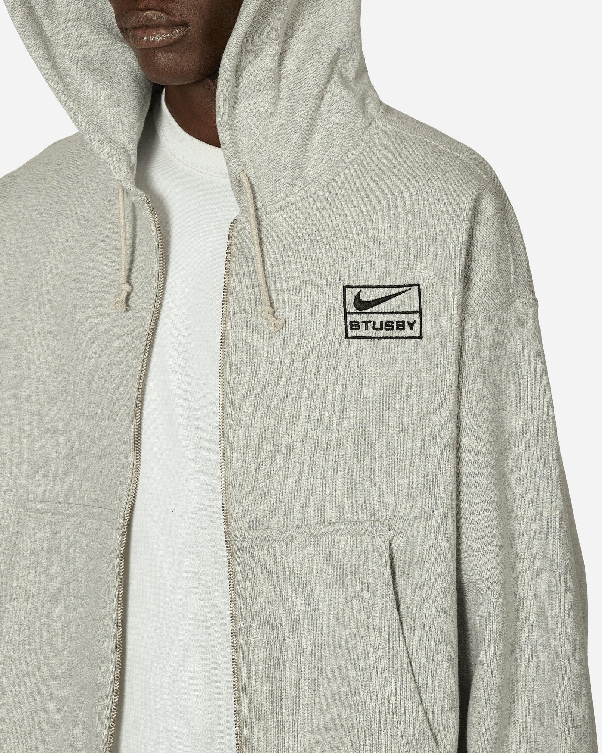 Nike Stüssy Full-Zip Fleece Hoodie Heather in Natural for Nike Stüssy Full-Zip Fleece Hoodie Heather in Natural for