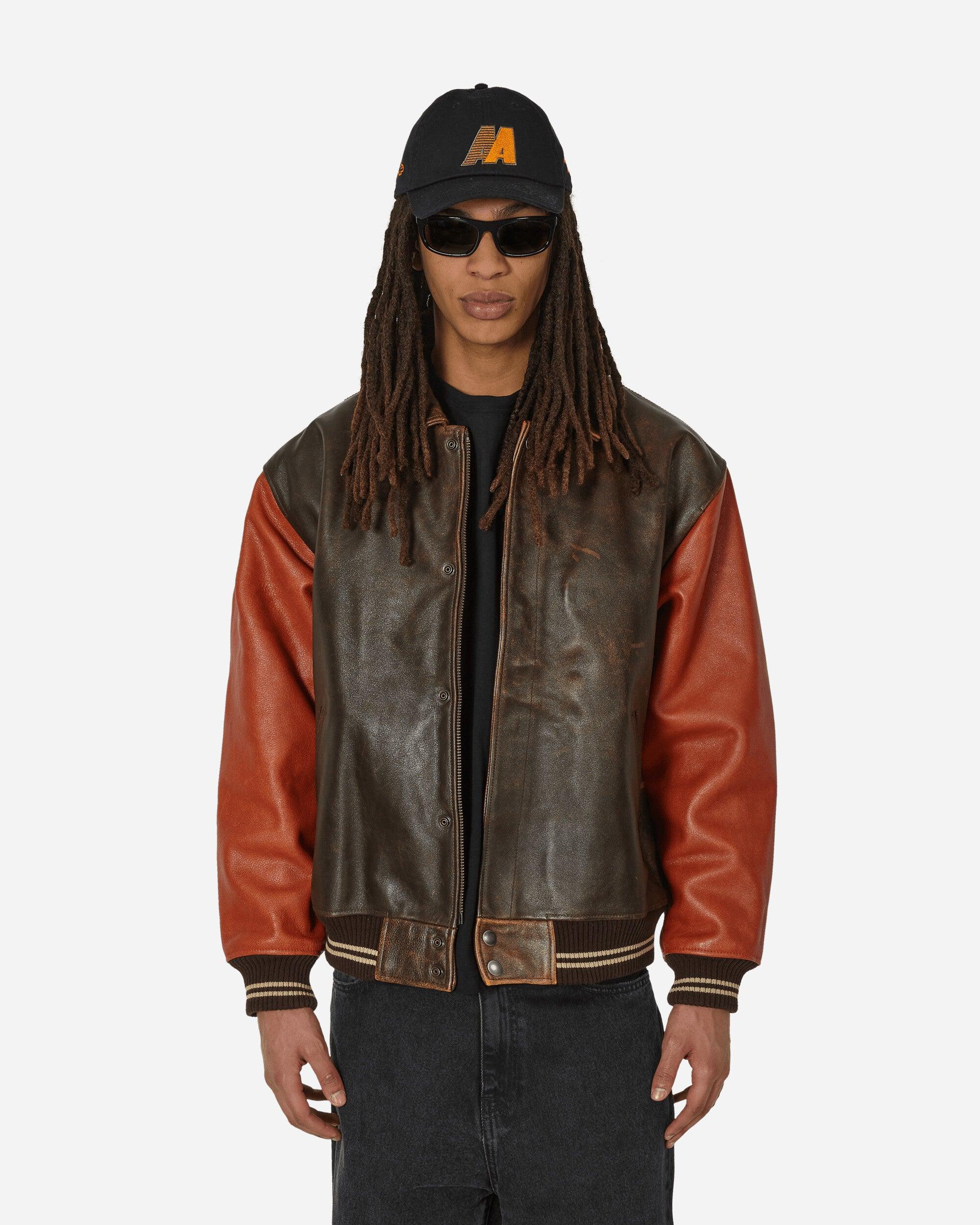 Guess Varsity Jacket in Brown for Men Lyst