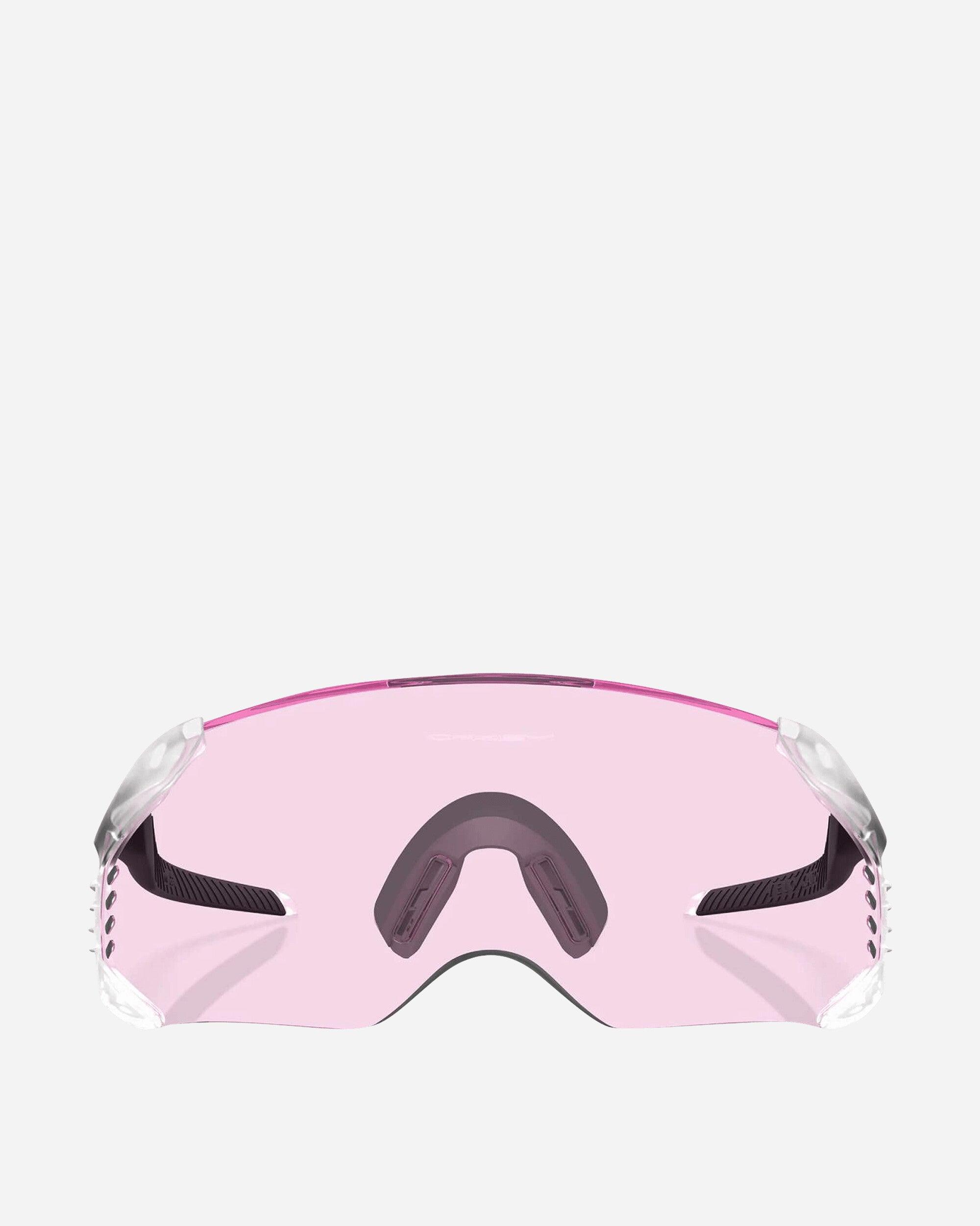 Oakley Velo Kato Sunglasses Matte Clear / Prizm Low Light in Pink