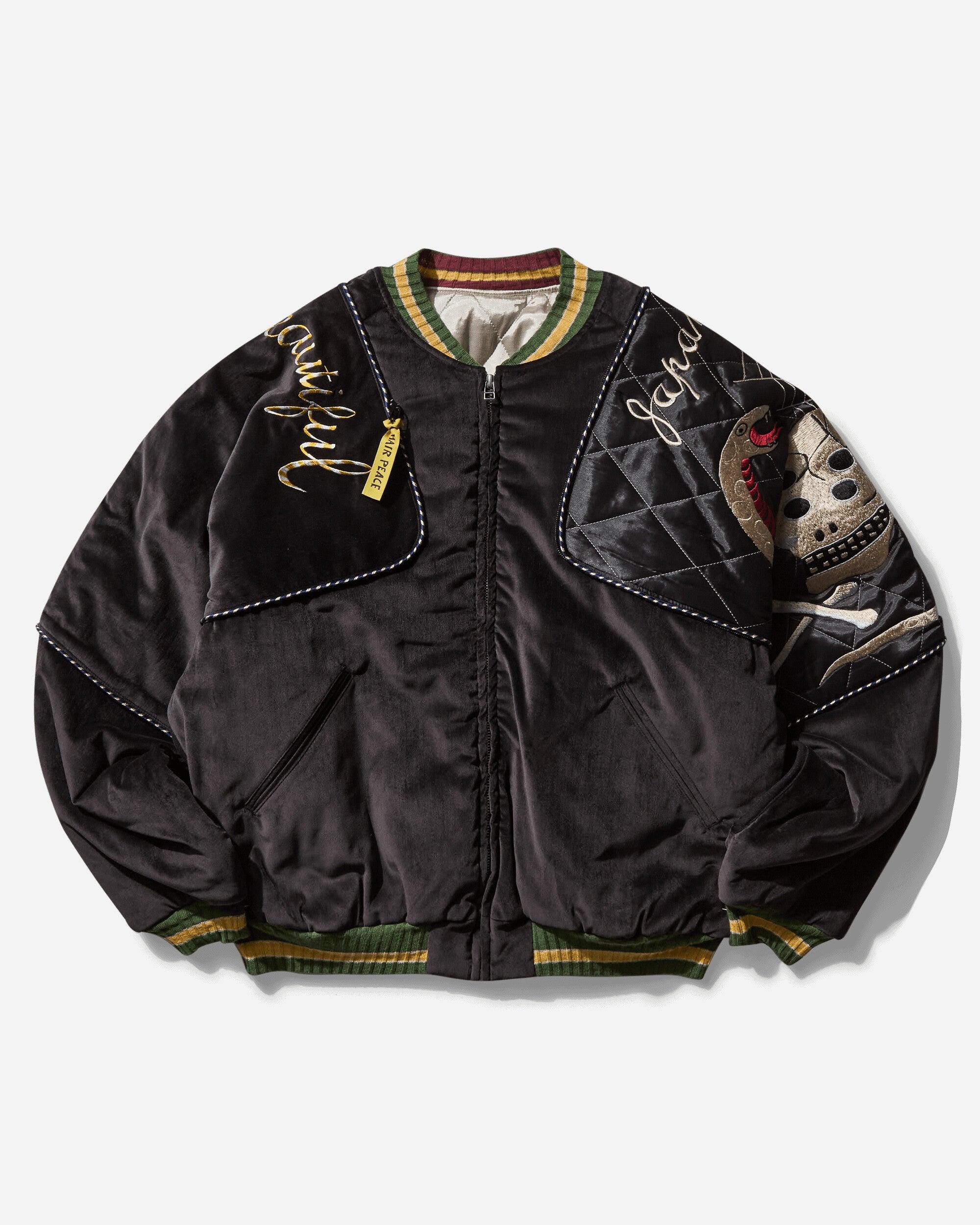 Kapital S Velveteen Sham Bomber Jacket (Rainskull And Snake) in
