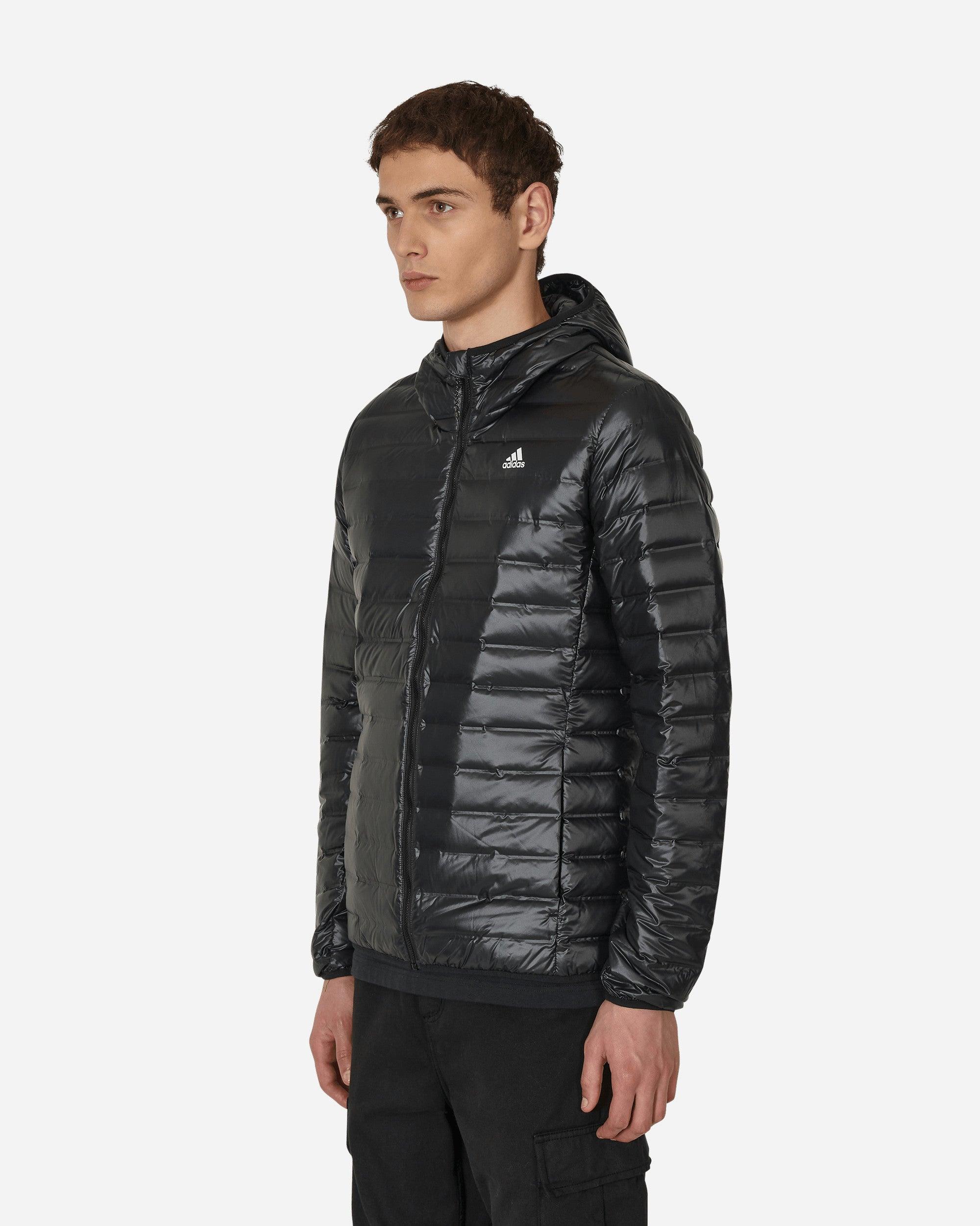 adidas Varilite Down Hooded Jacket in Black for Men | Lyst