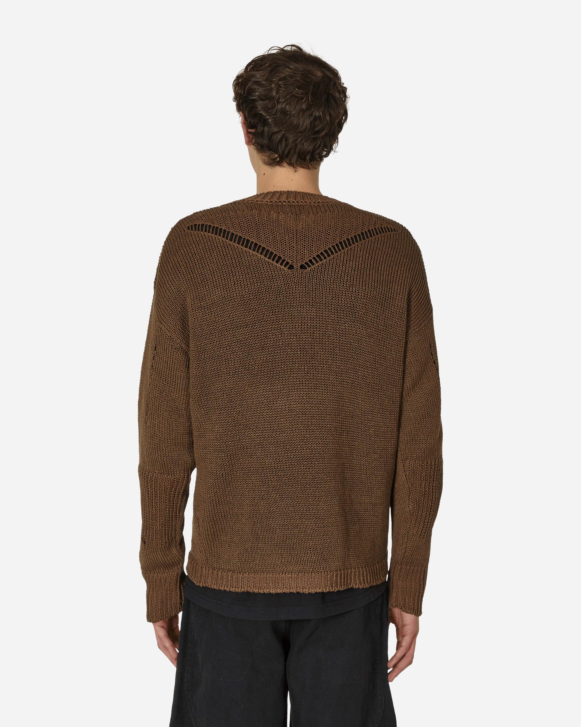 ROA Hemp Crewneck Sweater in Brown for Men | Lyst UK