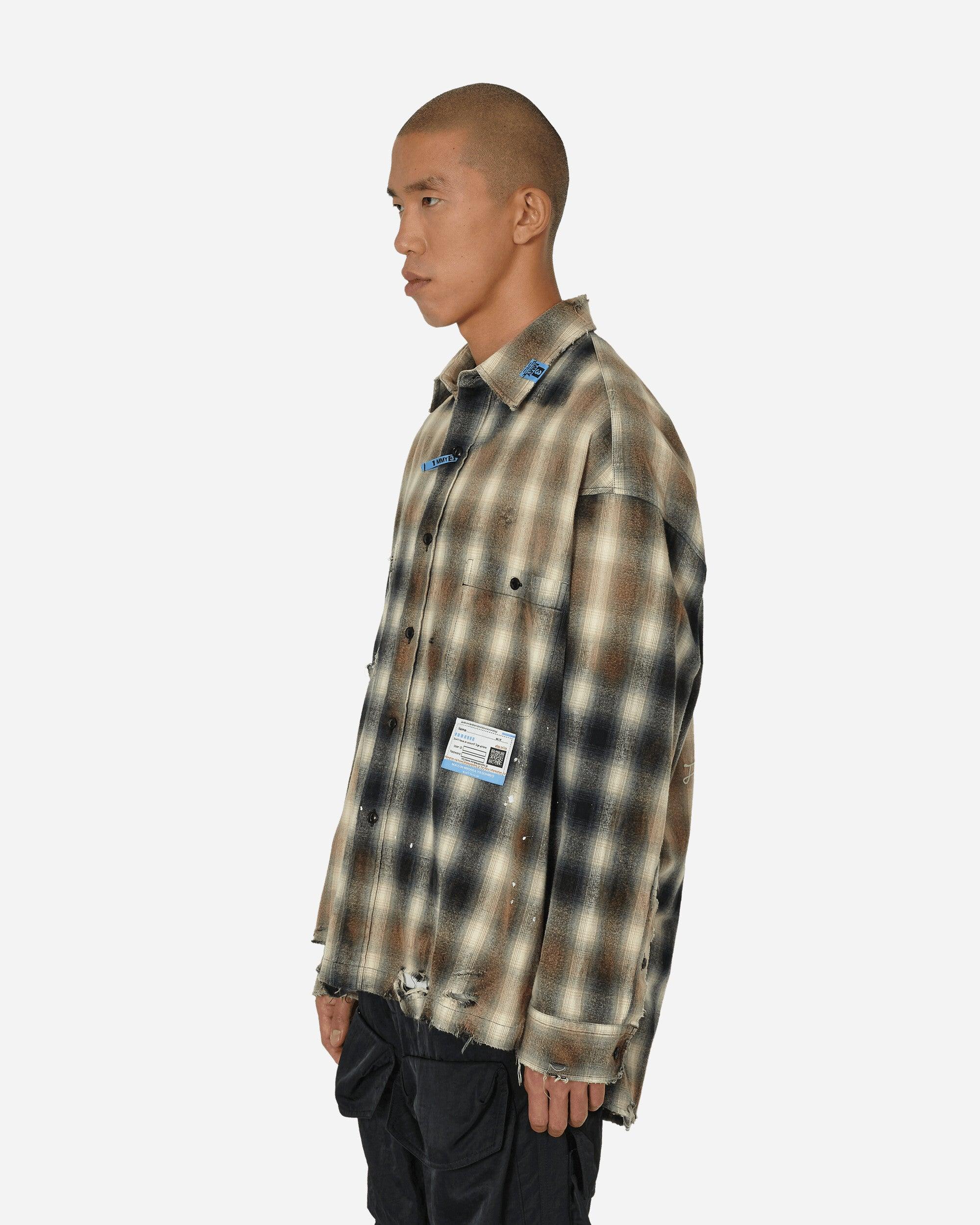 Maison Mihara Yasuhiro Vintage-like Check Shirt in Green for Men