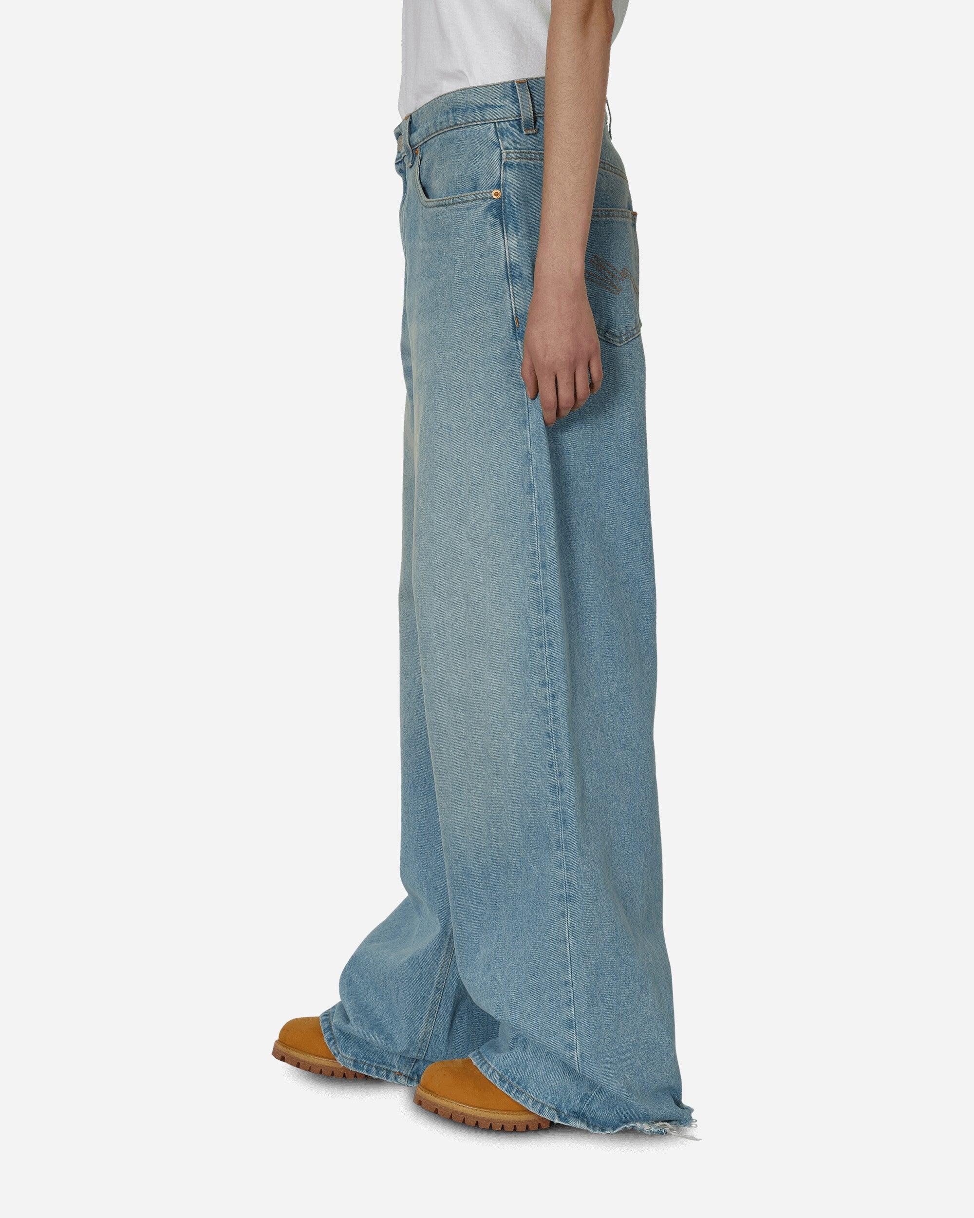 Martine Rose Extended Wide Leg Jeans Bleached Wash in Blue | Lyst