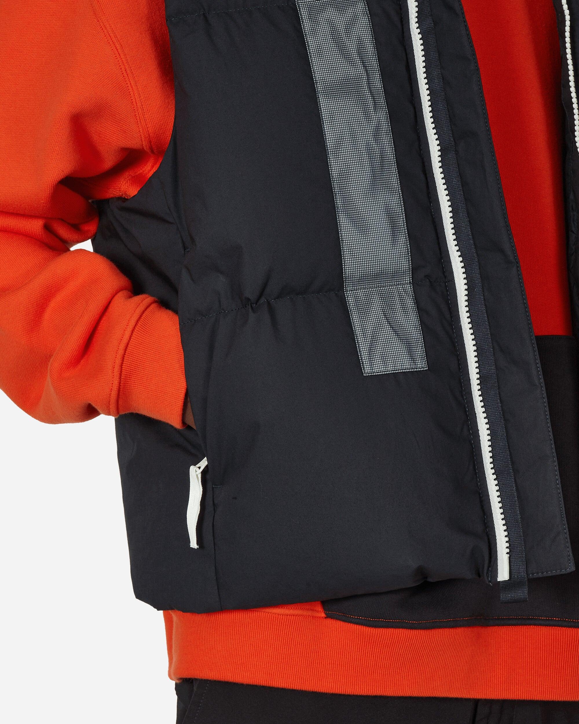 Stone Island Marina Rubber Wax Poplin Down Vest in Red for Men | Lyst