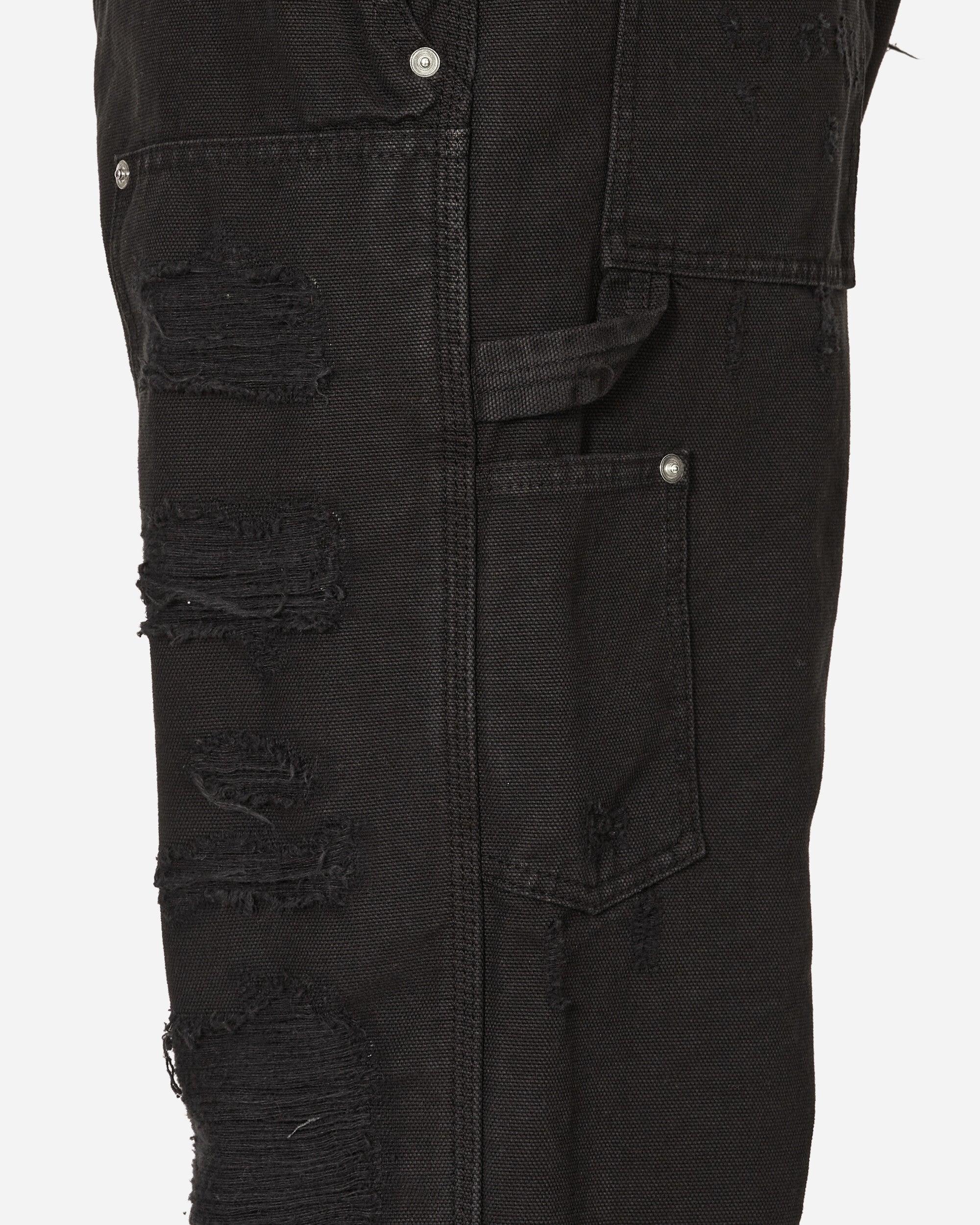 1017 ALYX 9SM Destroyed Carpenter Pants Washed in Black for Men 