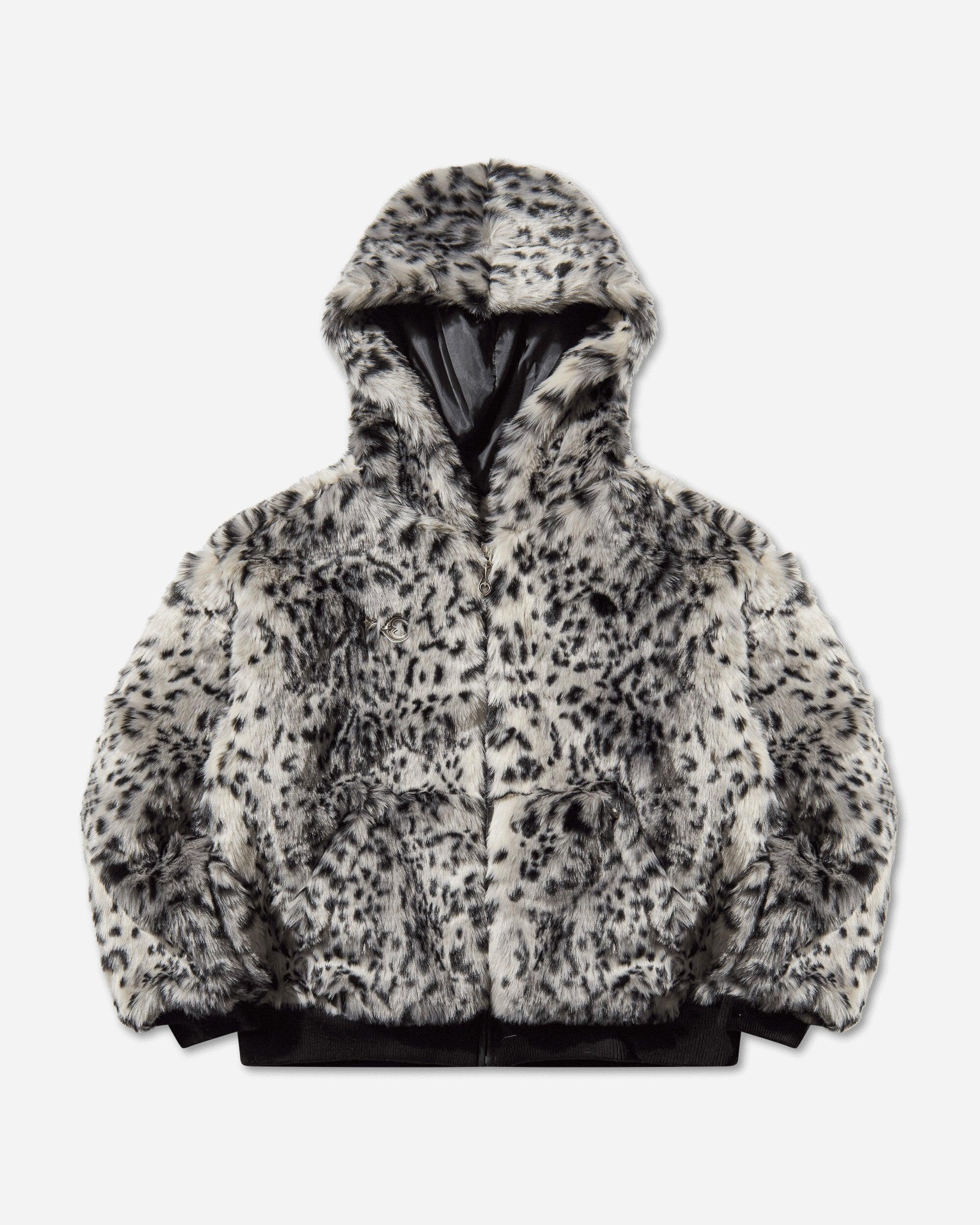 THUG CLUB Leopard Fur Jacket White / Black in Grey for Men | Lyst UK