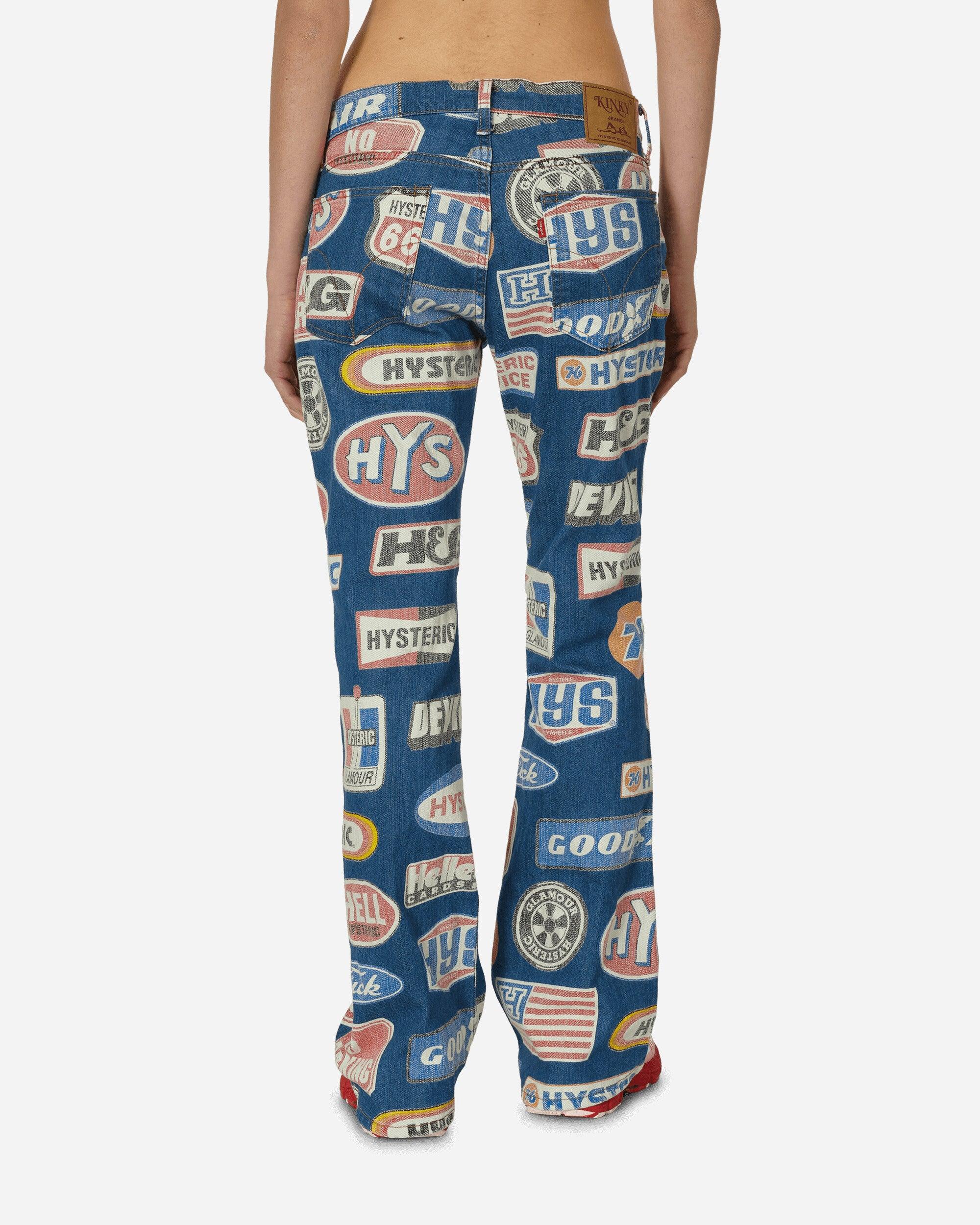 パンツ HYSTERIC GLAMOUR AW DENIMPANTS-32in Hysteric Glamour Hysteric Motor Pattern Flare Denim Pants in Blue