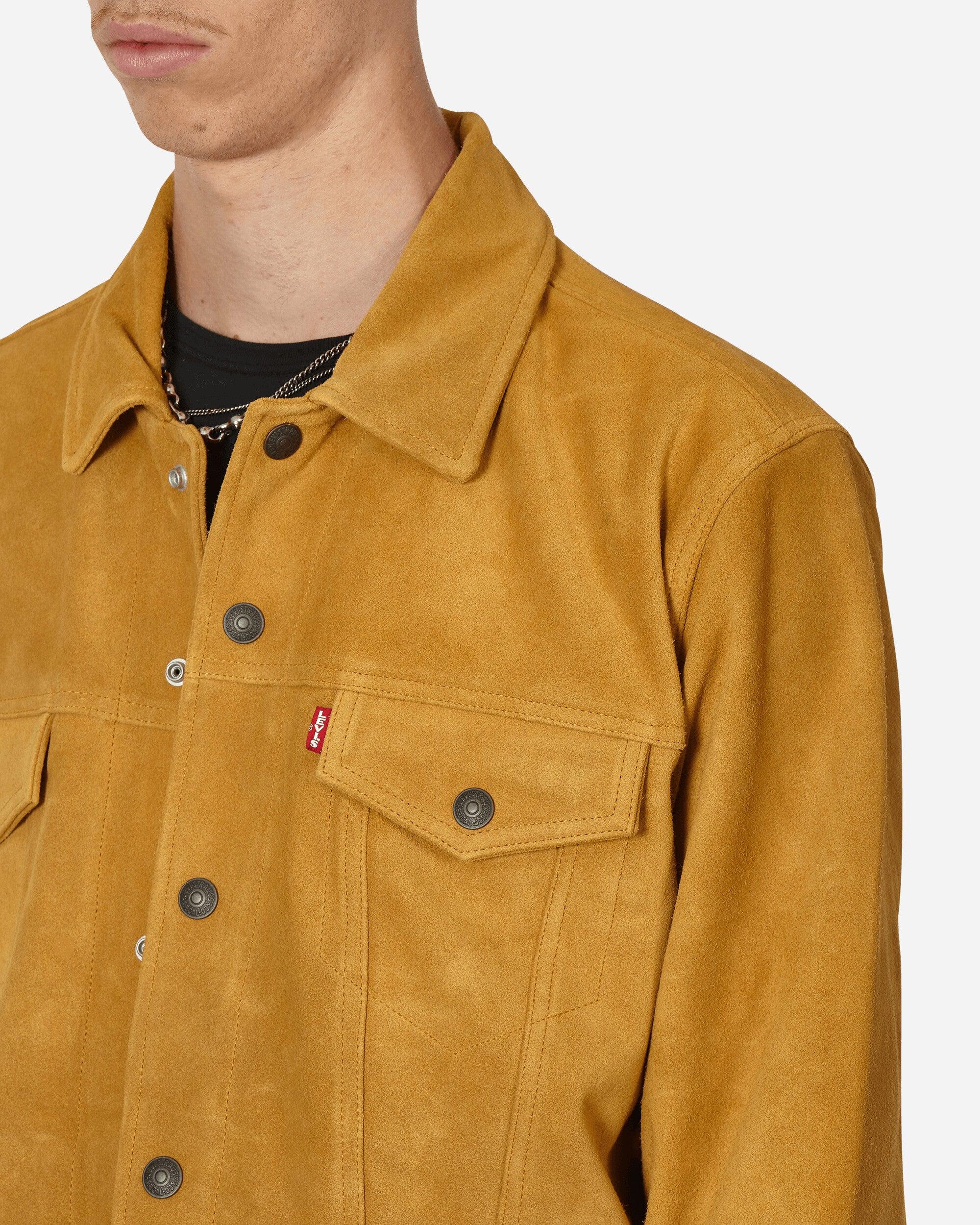 Levi's Highland Suede Trucker Jacket Brown in Metallic for Men | Lyst