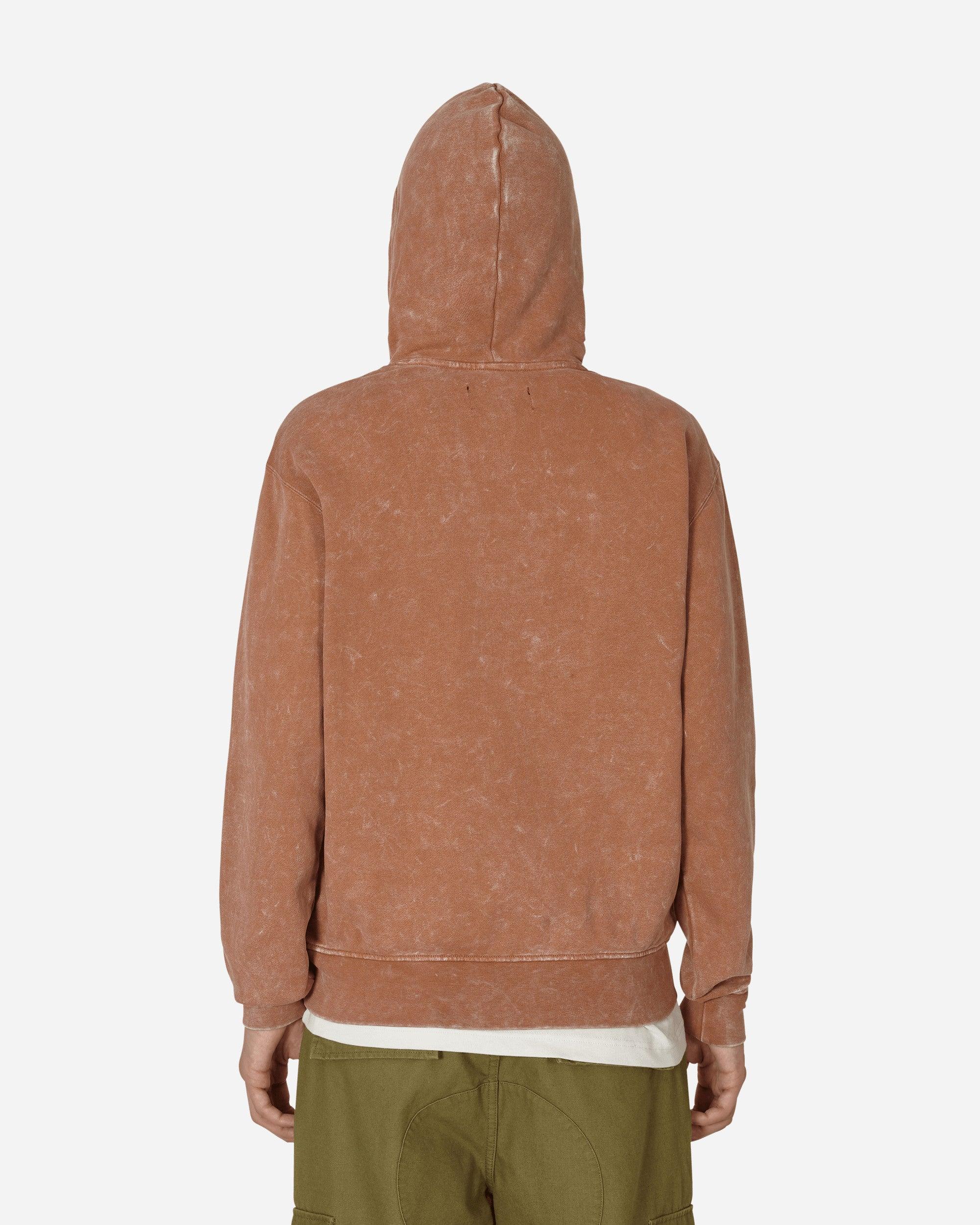 Nike Essentials Washed Fleece Hooded Sweatshirt Brown for Men | Lyst