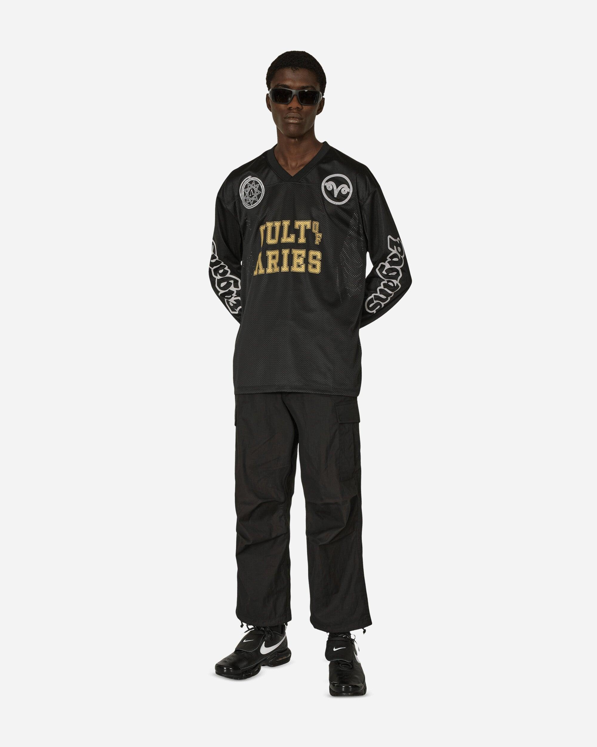 Aries Cult Leader Airtex Longsleeve T-Shirt in Black for Men