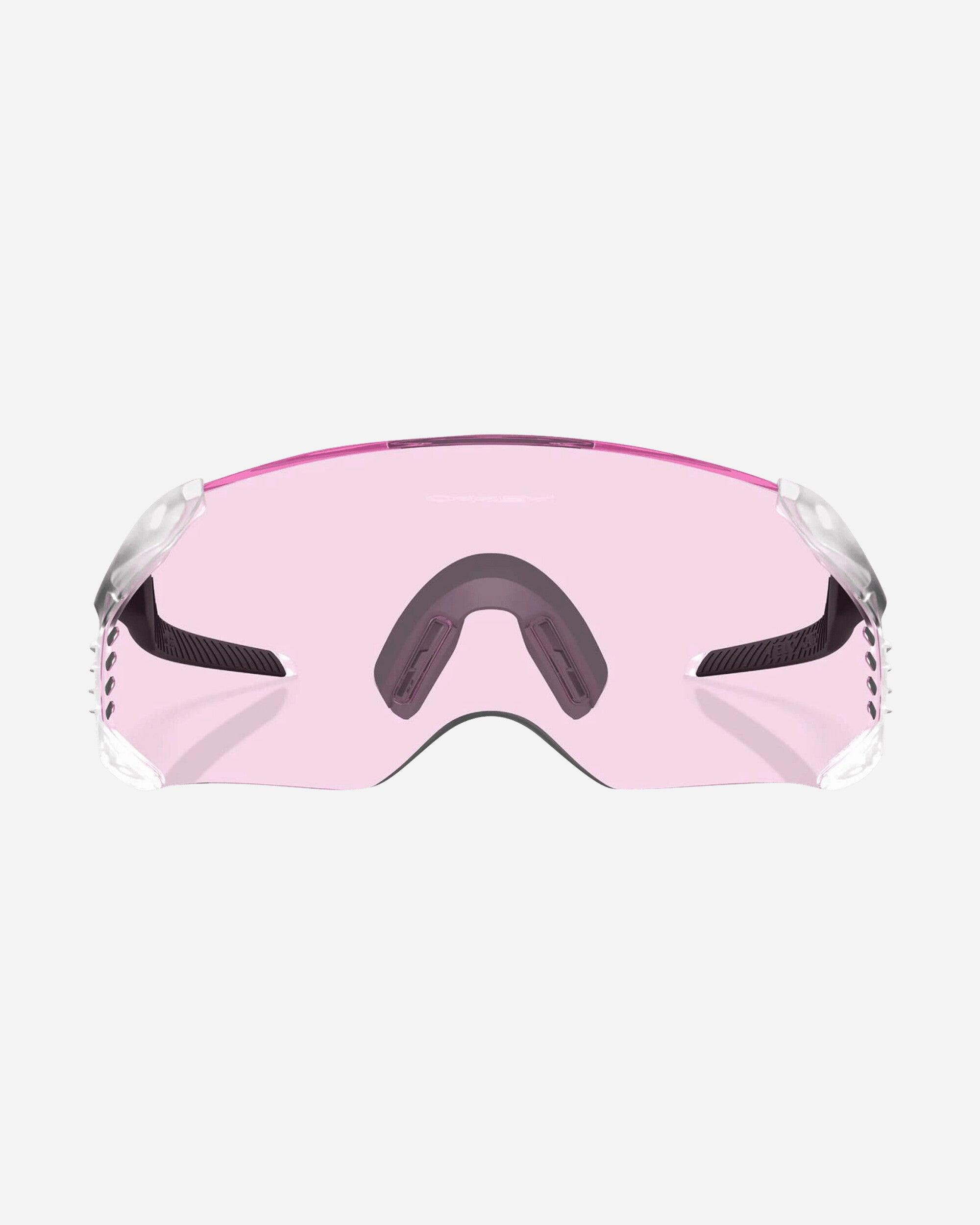Oakley Velo Kato Sunglasses Matte Clear / Prizm Low Light in Pink