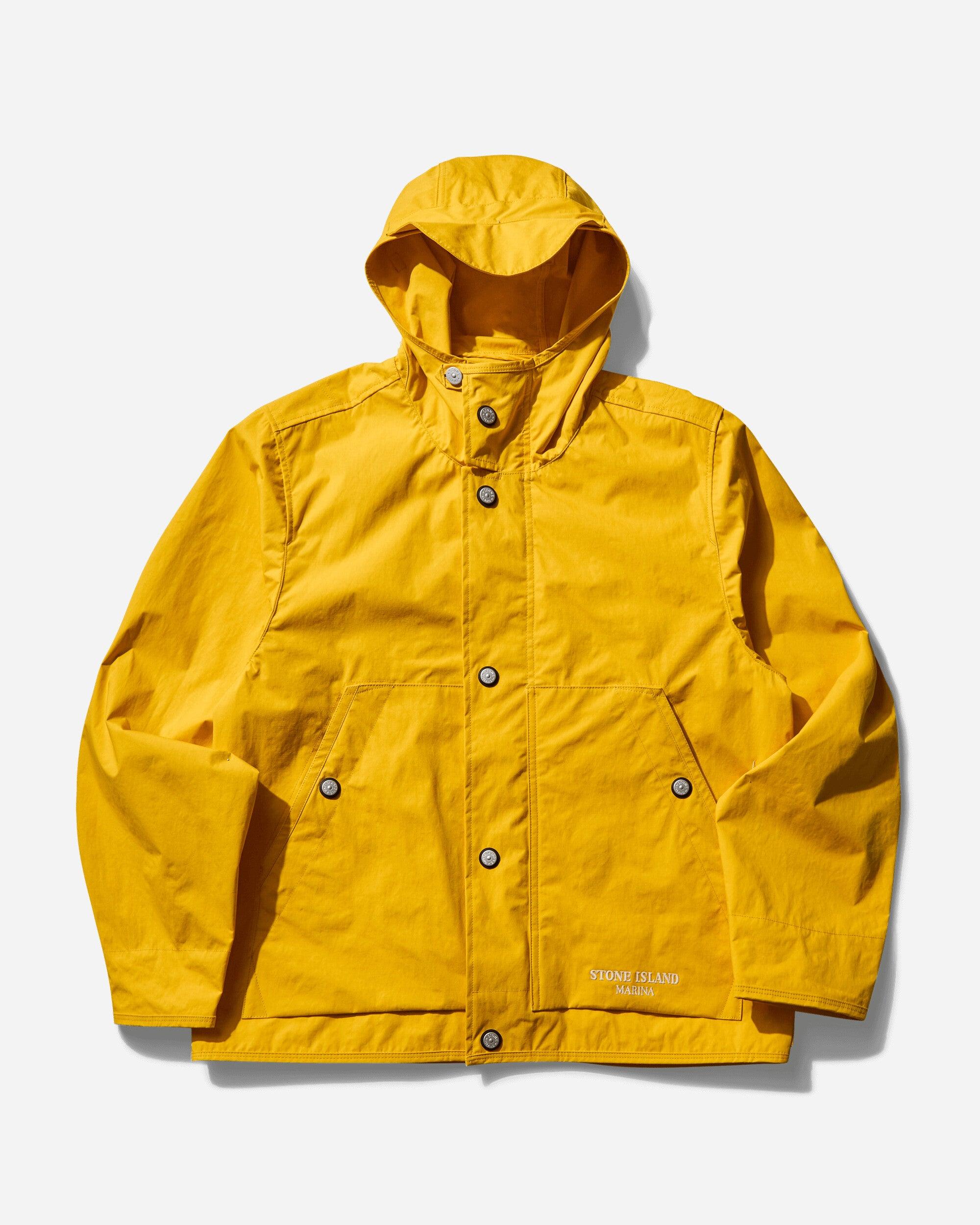 Stone Island S Marina Aluminium Tela Hooded Jacket Ochre in Yellow 