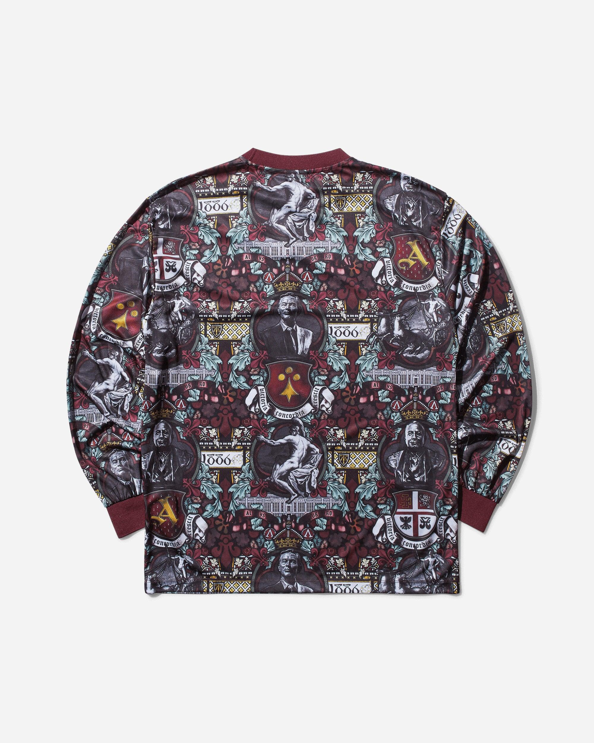 【Aries × Arsenal】 Stained Glass Jacq Aries Arsenal Stained Glass Poly Longsleeve T-Shirt in Gray for
