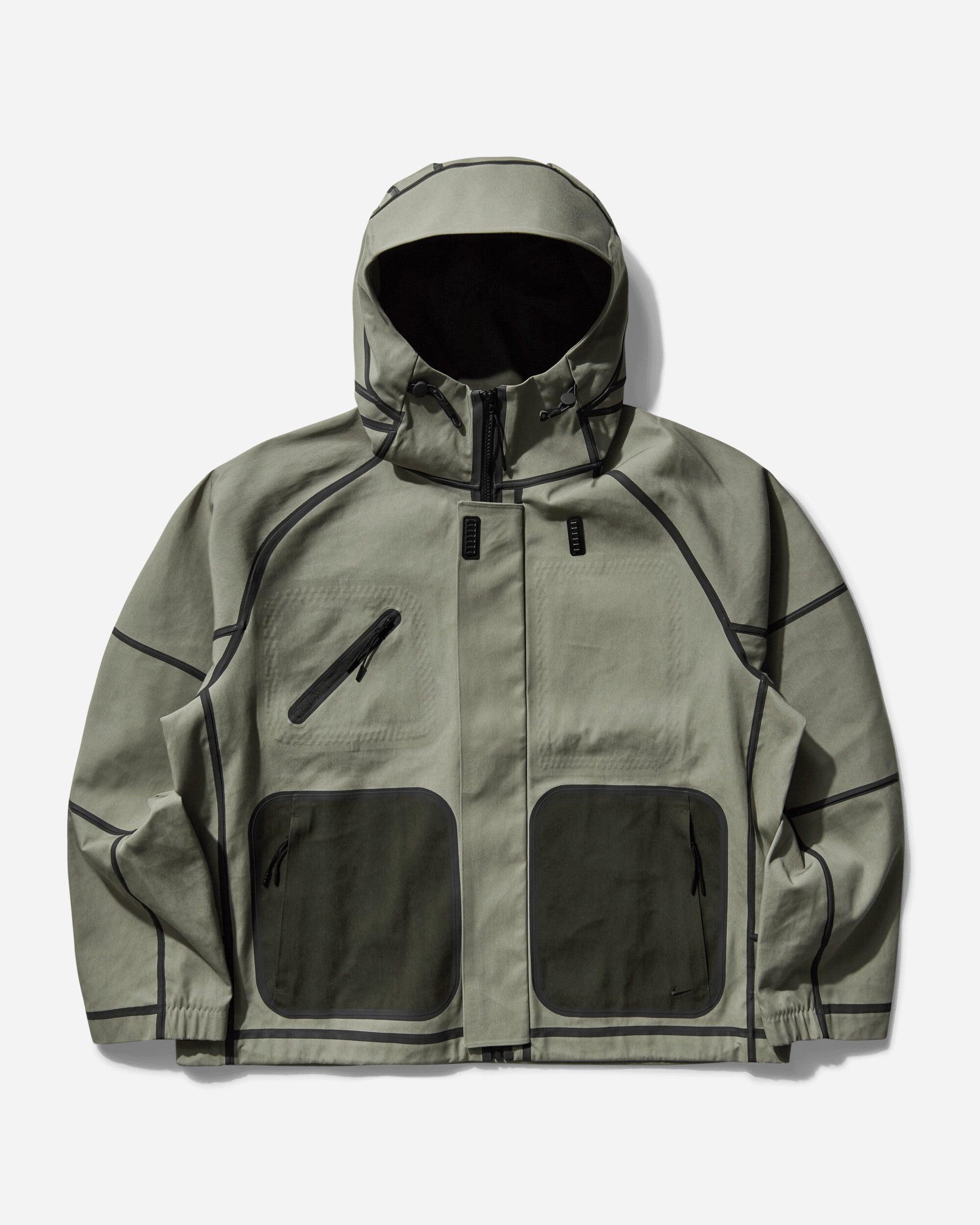 Nike S Tech Storm-Fit Hooded Rain Jacket Light Army in Green for
