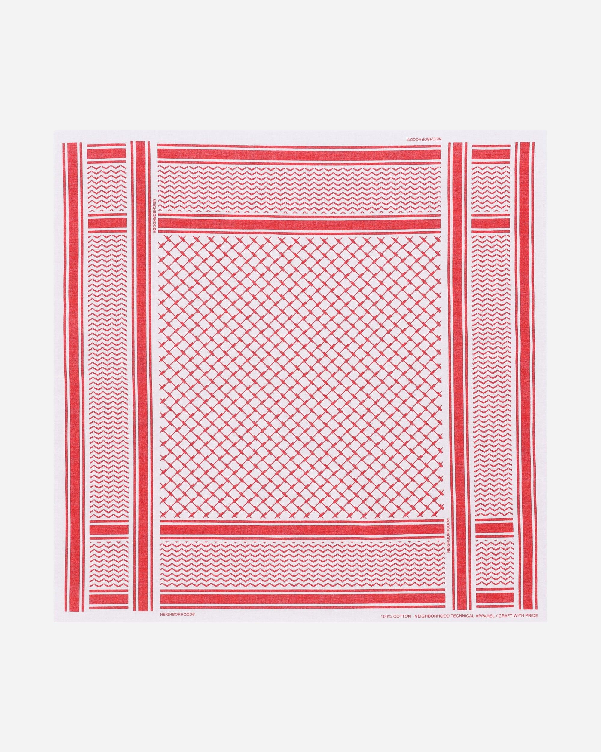 Neighborhood Shemagh Pattern Bandana / Red in Pink for Men