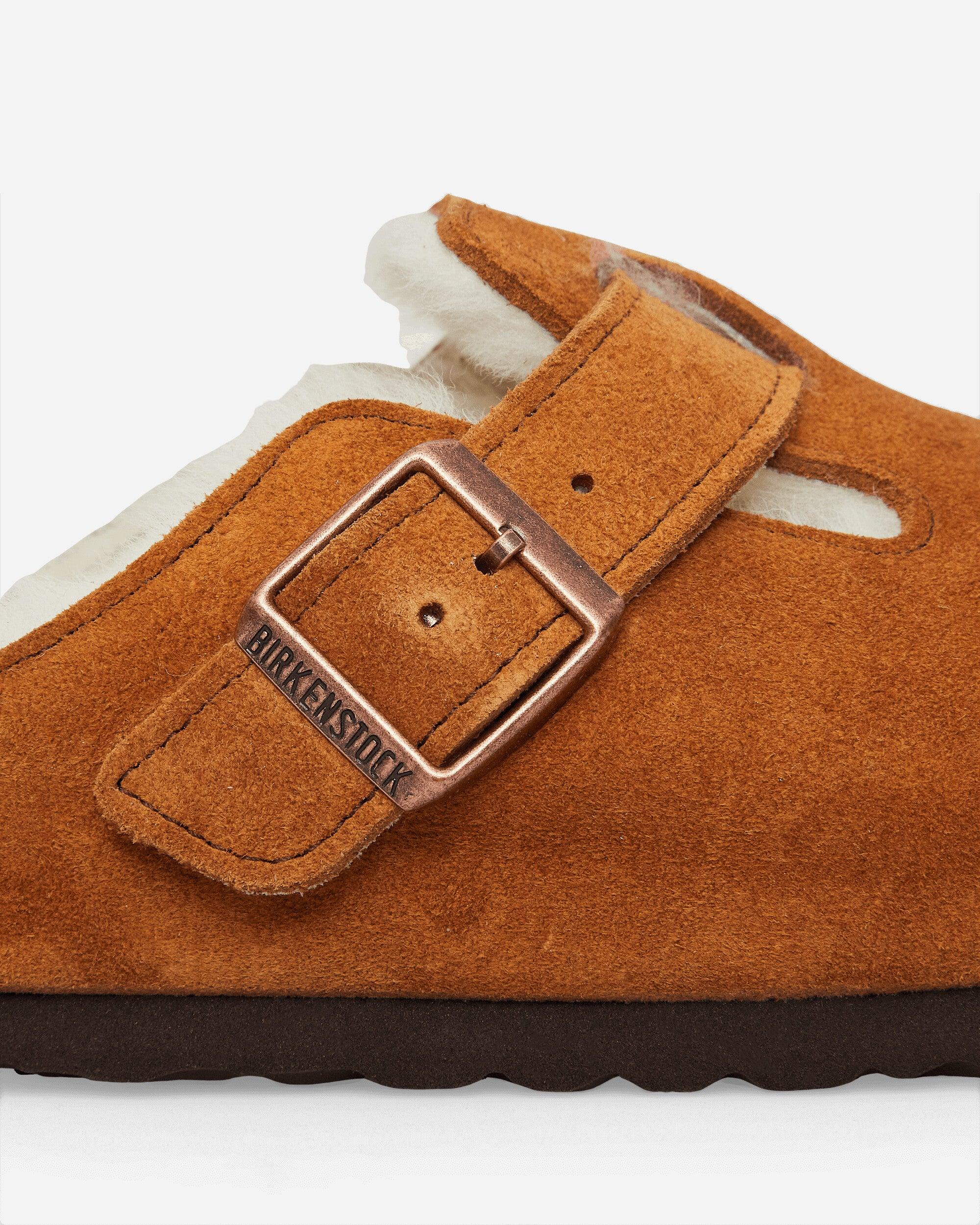 Birkenstock Boston Shearling Sandals Mink in Brown for Men