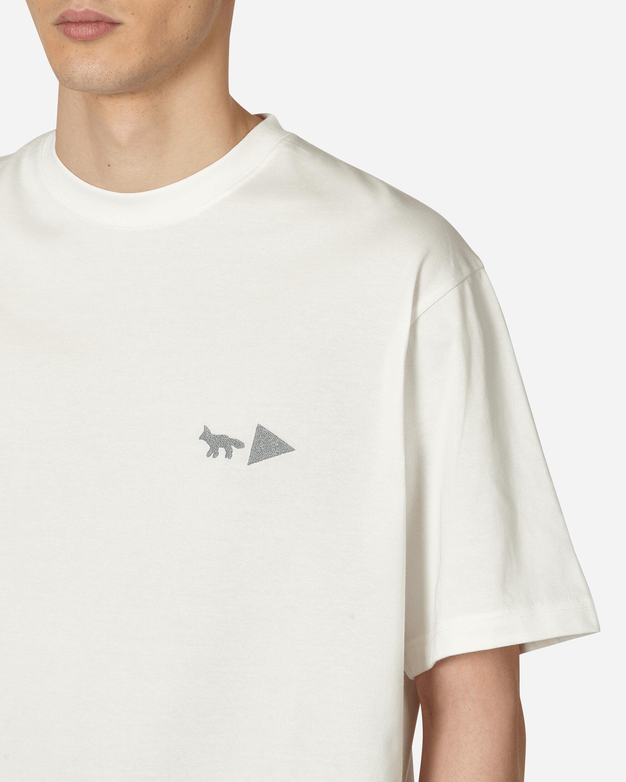 and wander Maison Kitsuné Dry Cotton Mountain T-shirt Off in White 
