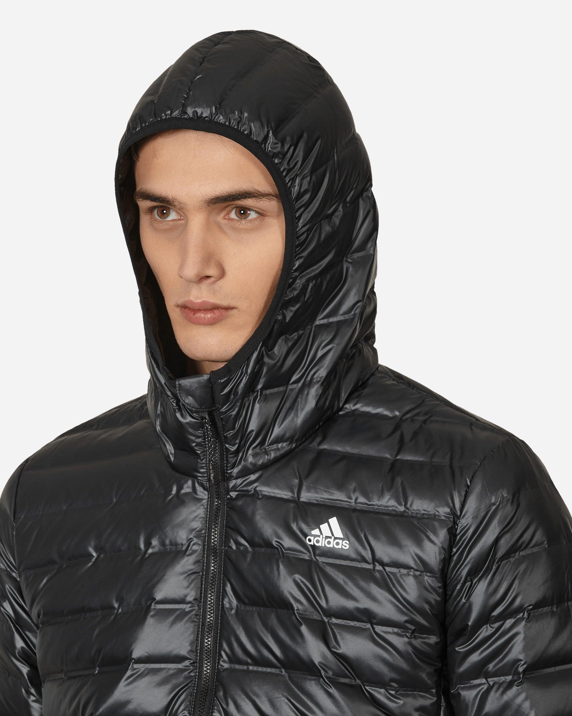 adidas Varilite Down Hooded Jacket in Black for Men | Lyst
