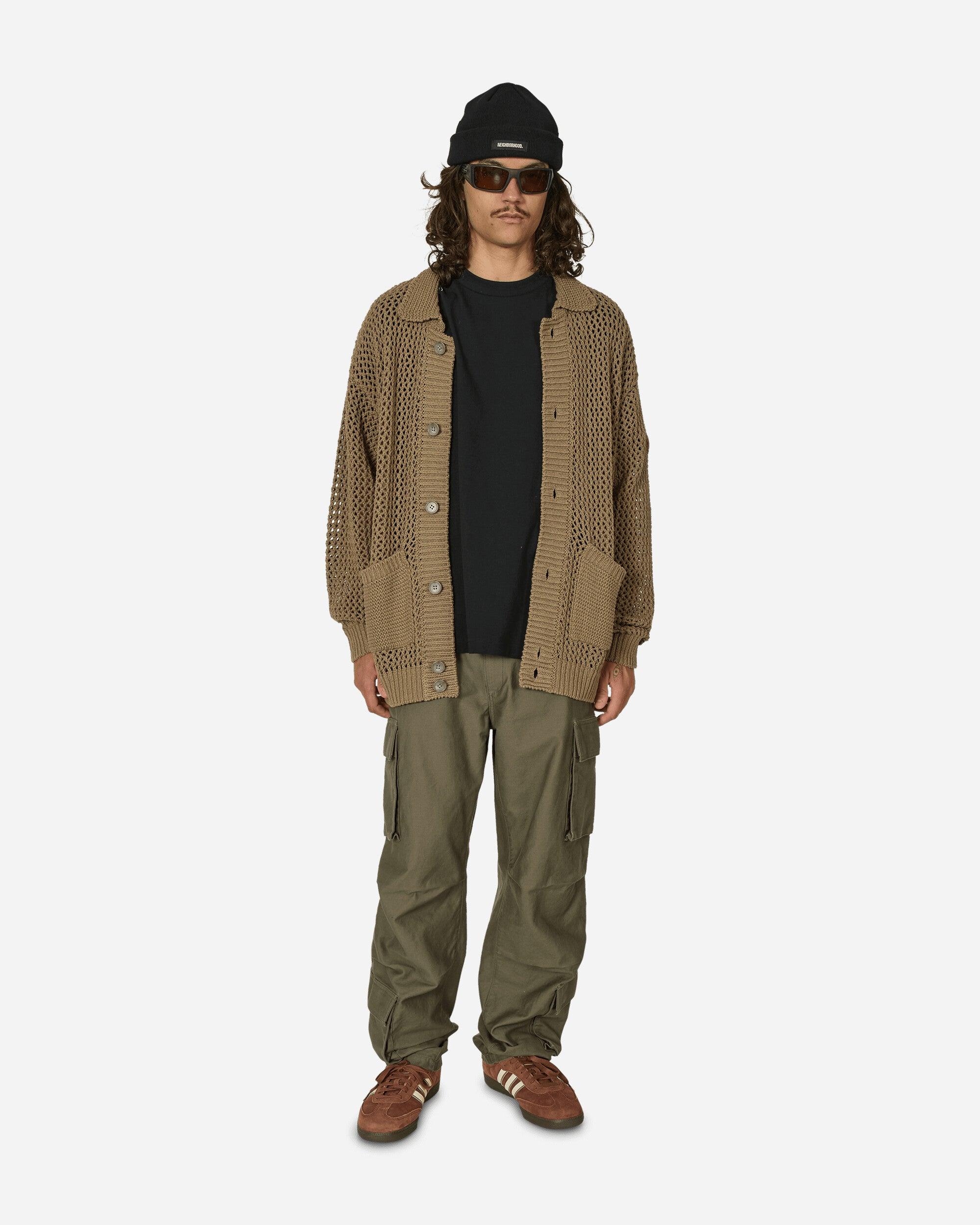 Cav Empt Collared Mesh Knit Cardigan Khaki in Green for Men | Lyst