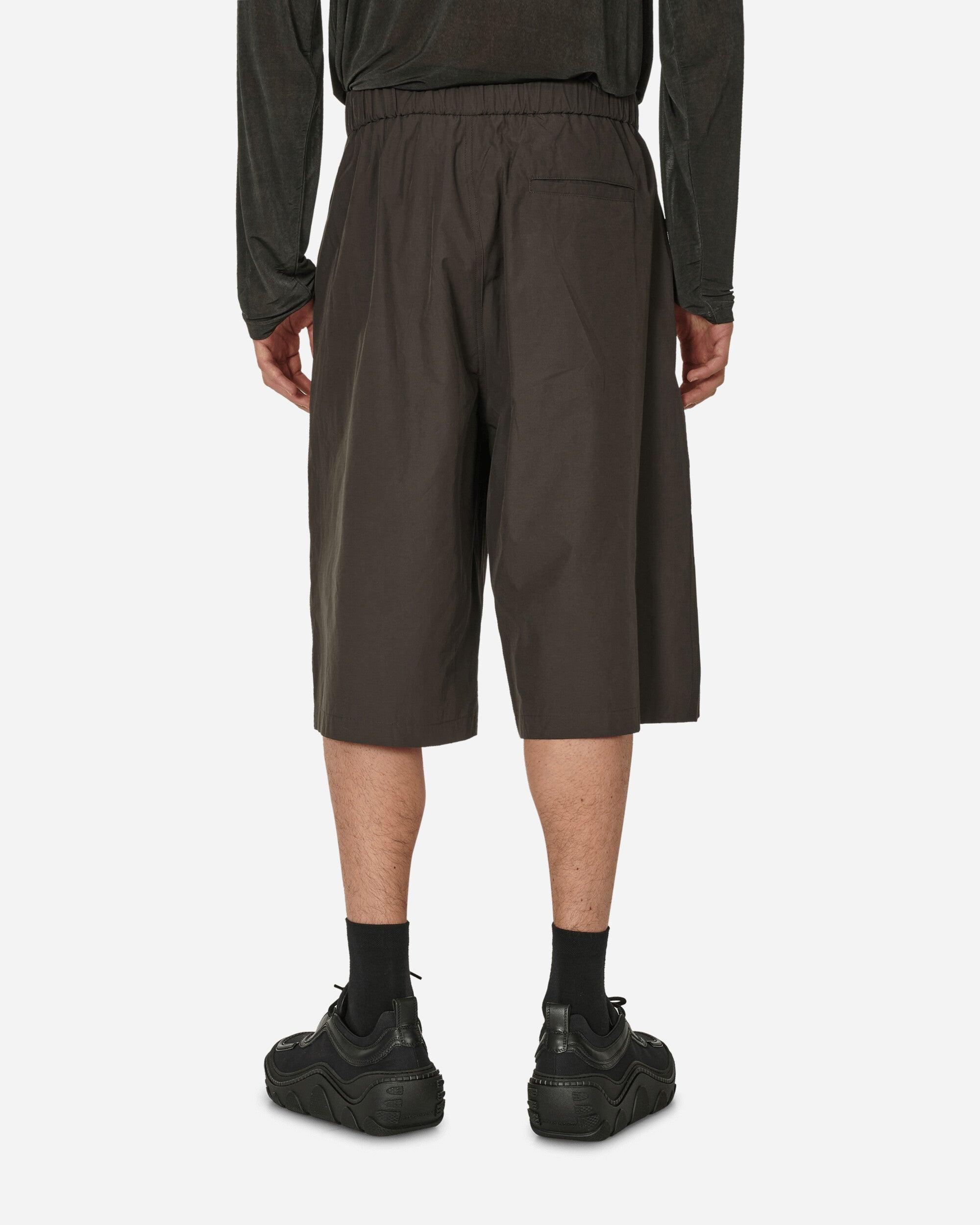 Amomento Two Tuck Wide Shorts Charcoal in Grey for Men