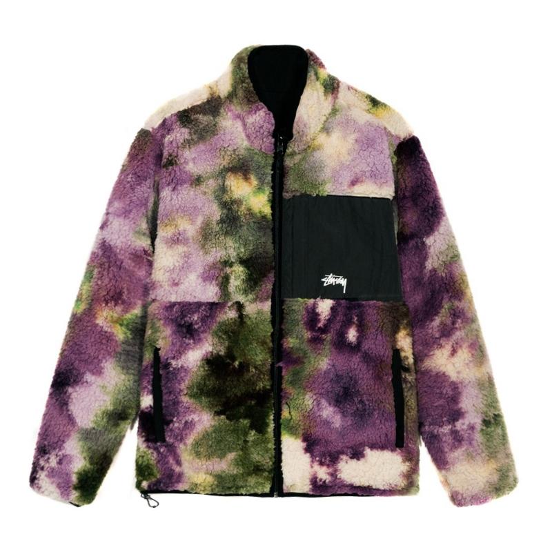 Stussy Rev. Micro Fleece Jacket Tie Dye for Men | Lyst