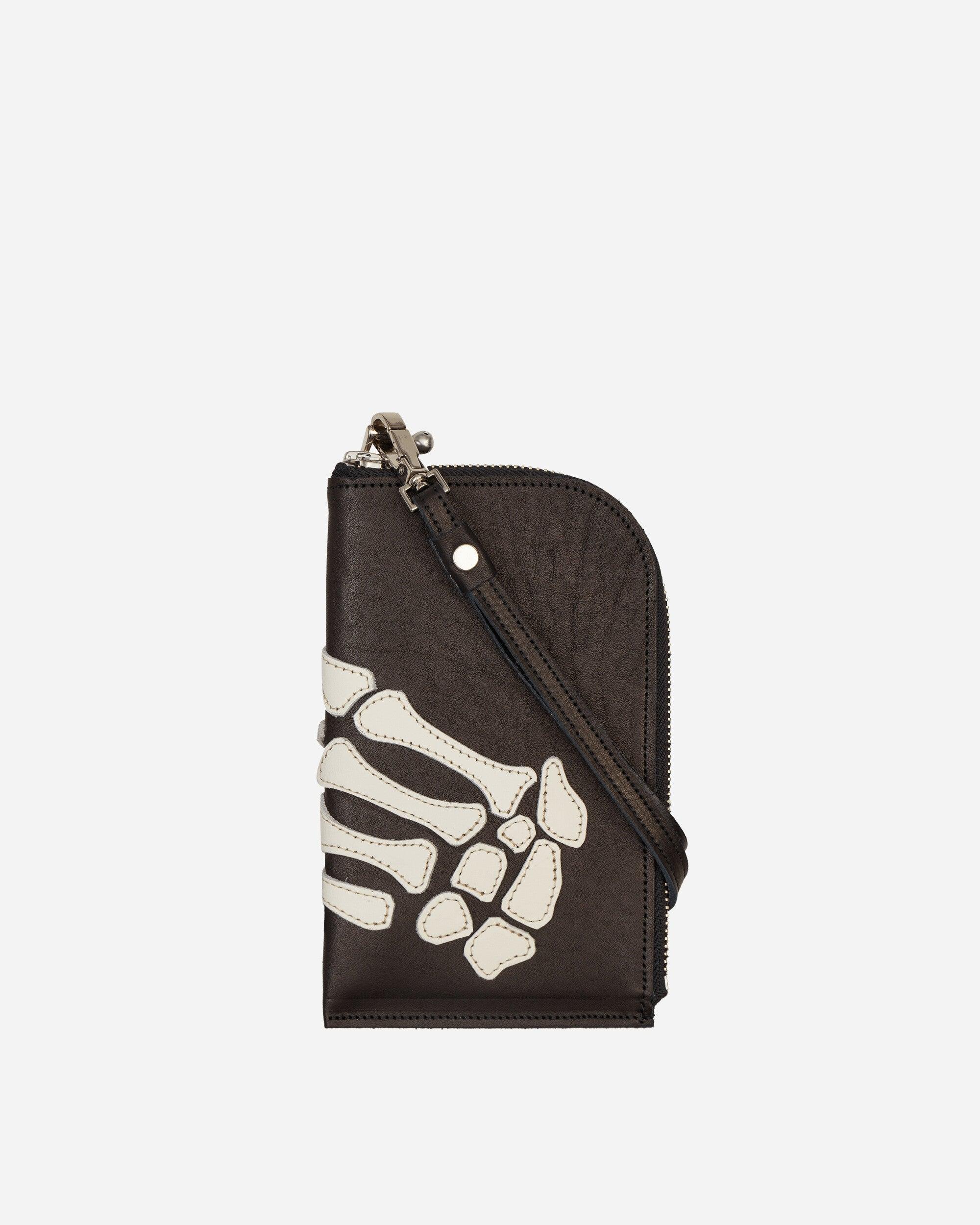Kapital Thumb-Up Bone Hand Zip Neck Pouch in Black for Men Kapital Thumb-Up Bone Hand Zip Neck Pouch in Black for Men