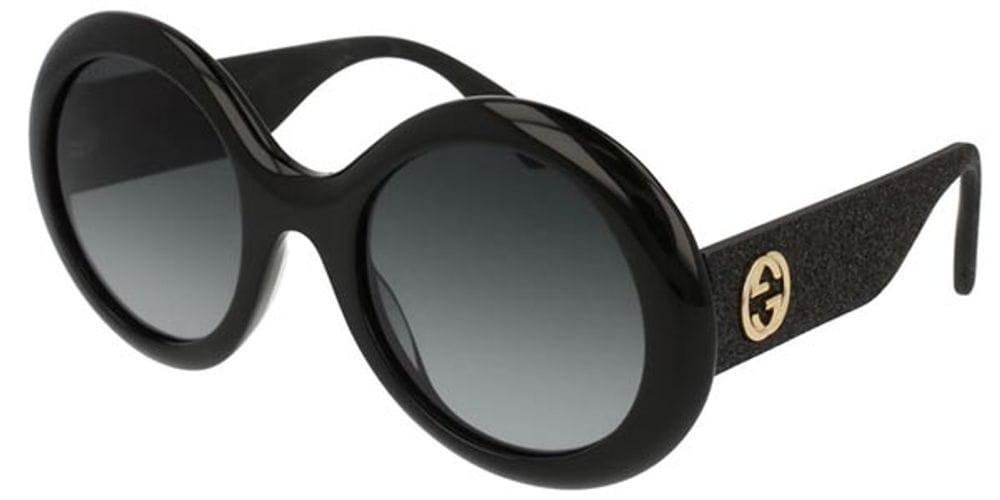 Gucci 53mm Round Sunglasses in Black - Lyst