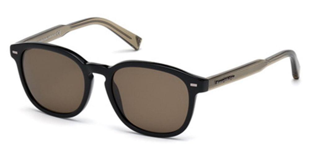 Ermenegildo Zegna Ez0005 Polarized 01m Sunglasses Black Size 52 for Men