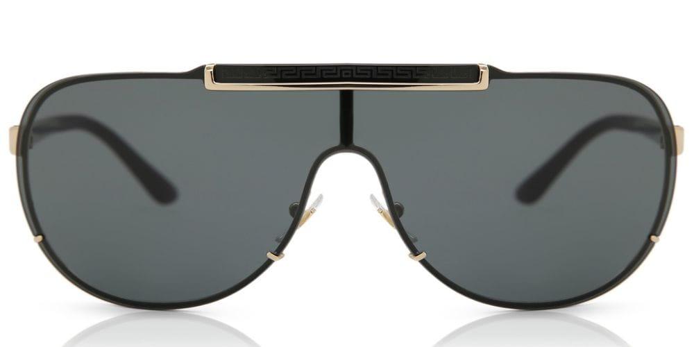versace round sunglasses gold